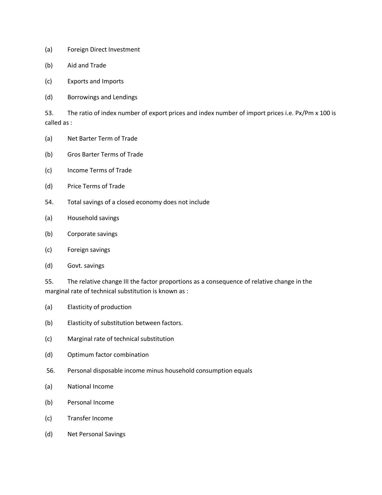 KUET 2024 M.A. Economics Question Paper - Page 156