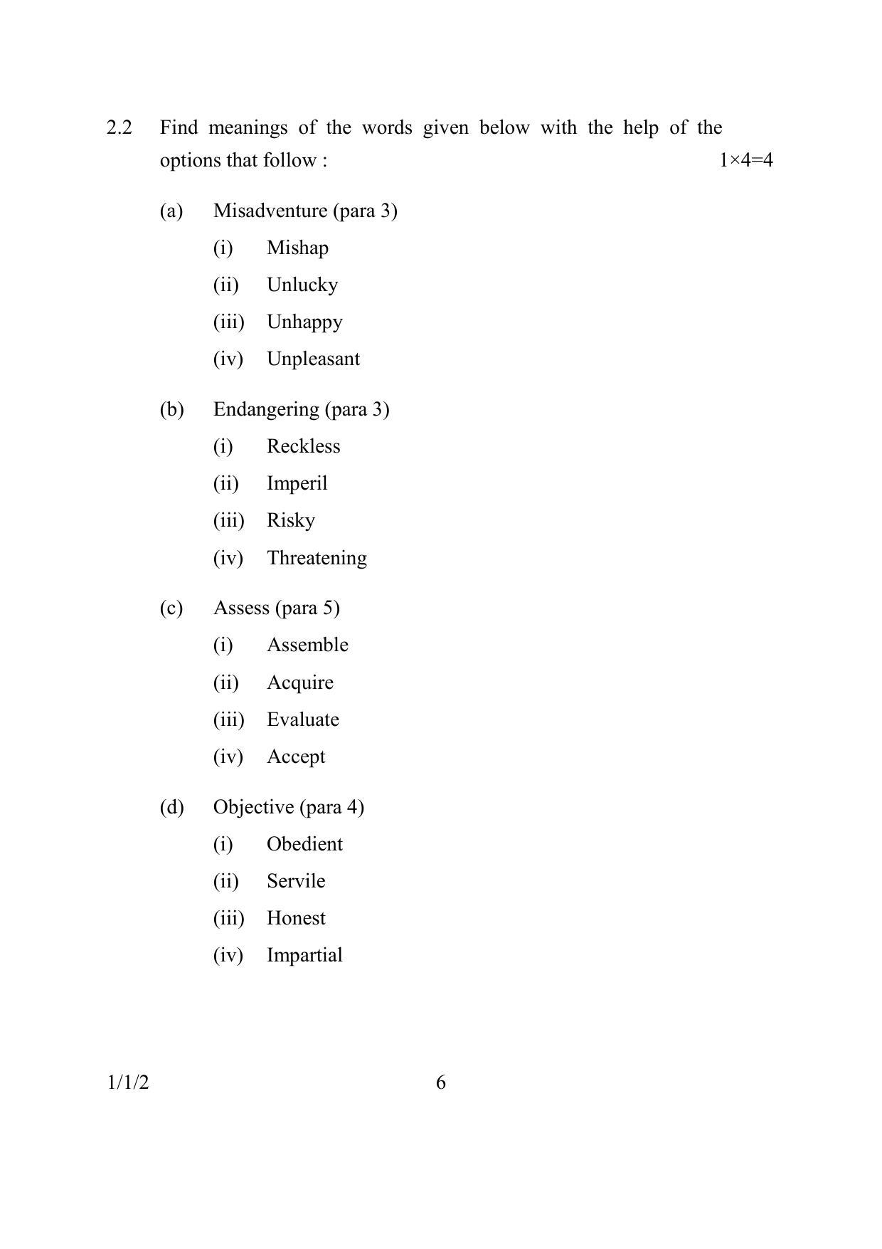 CBSE Class 10 1-1-2 ENGLISH COMMUNICATIVE 2016 Question Paper - Page 6