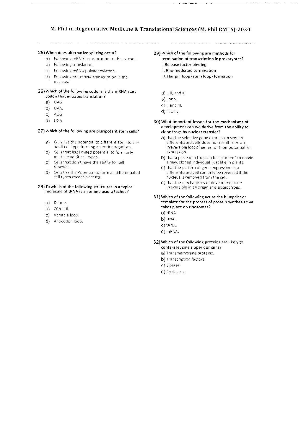 WBJEEB JEMAS (PG) 2020 MPhil RMTS Question Paper - Page 6