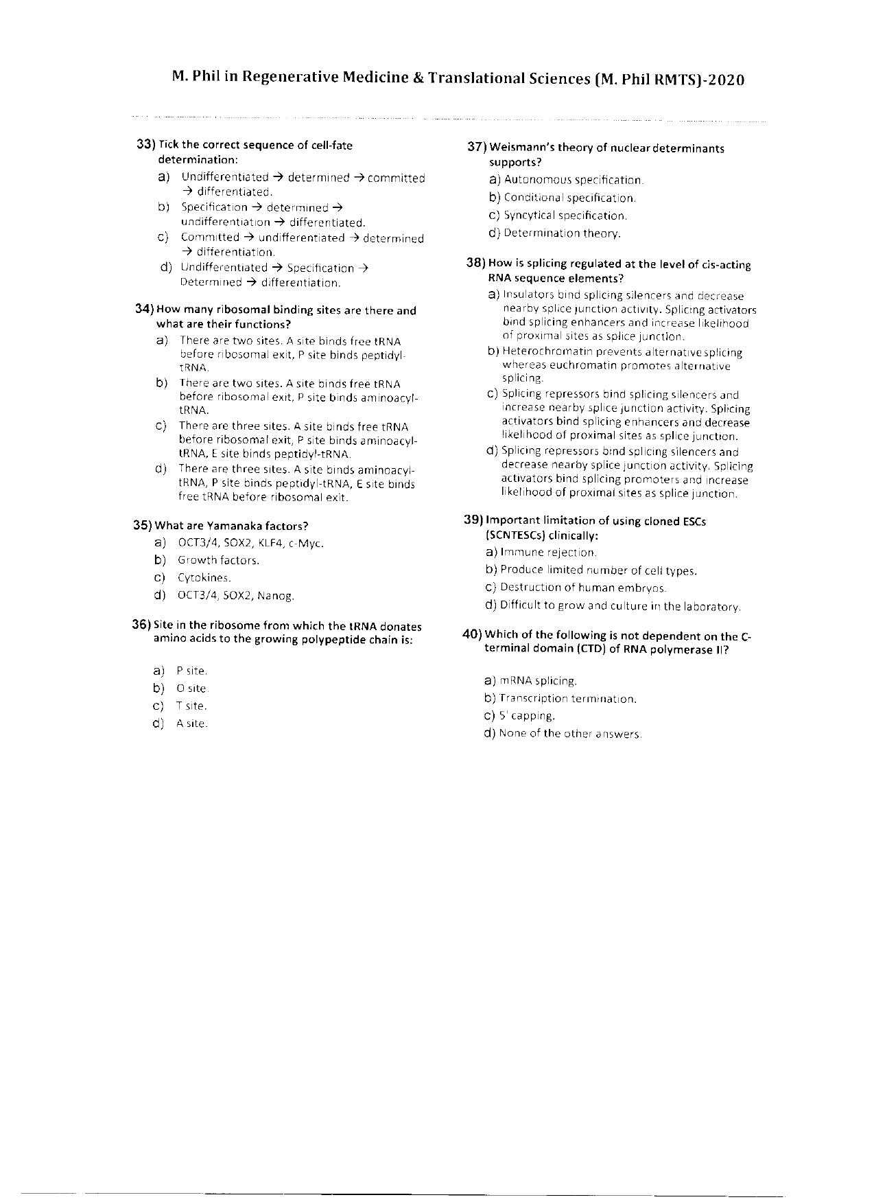 WBJEEB JEMAS (PG) 2020 MPhil RMTS Question Paper - Page 7