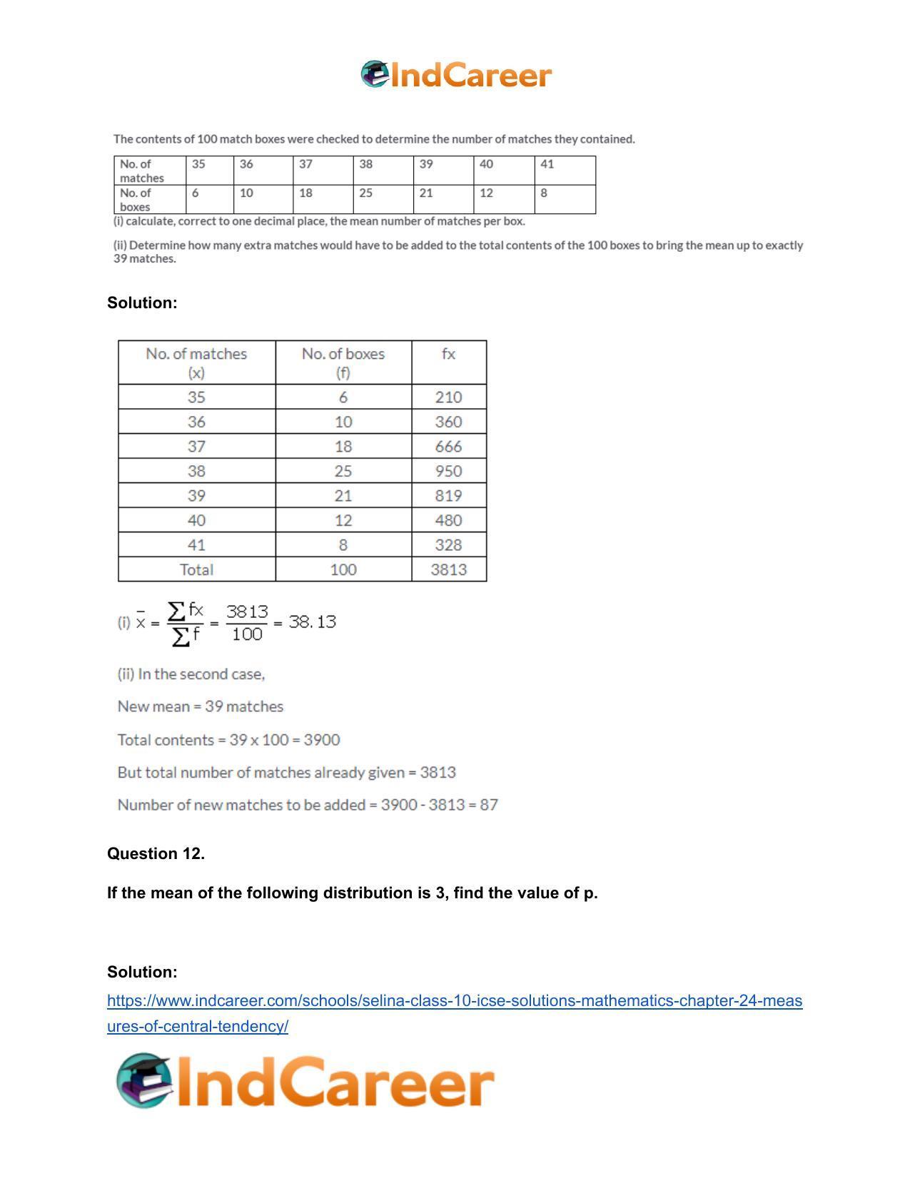 Selina Class 10 ICSE Solutions Mathematics : Chapter 24- Measures of Central Tendency - Page 9