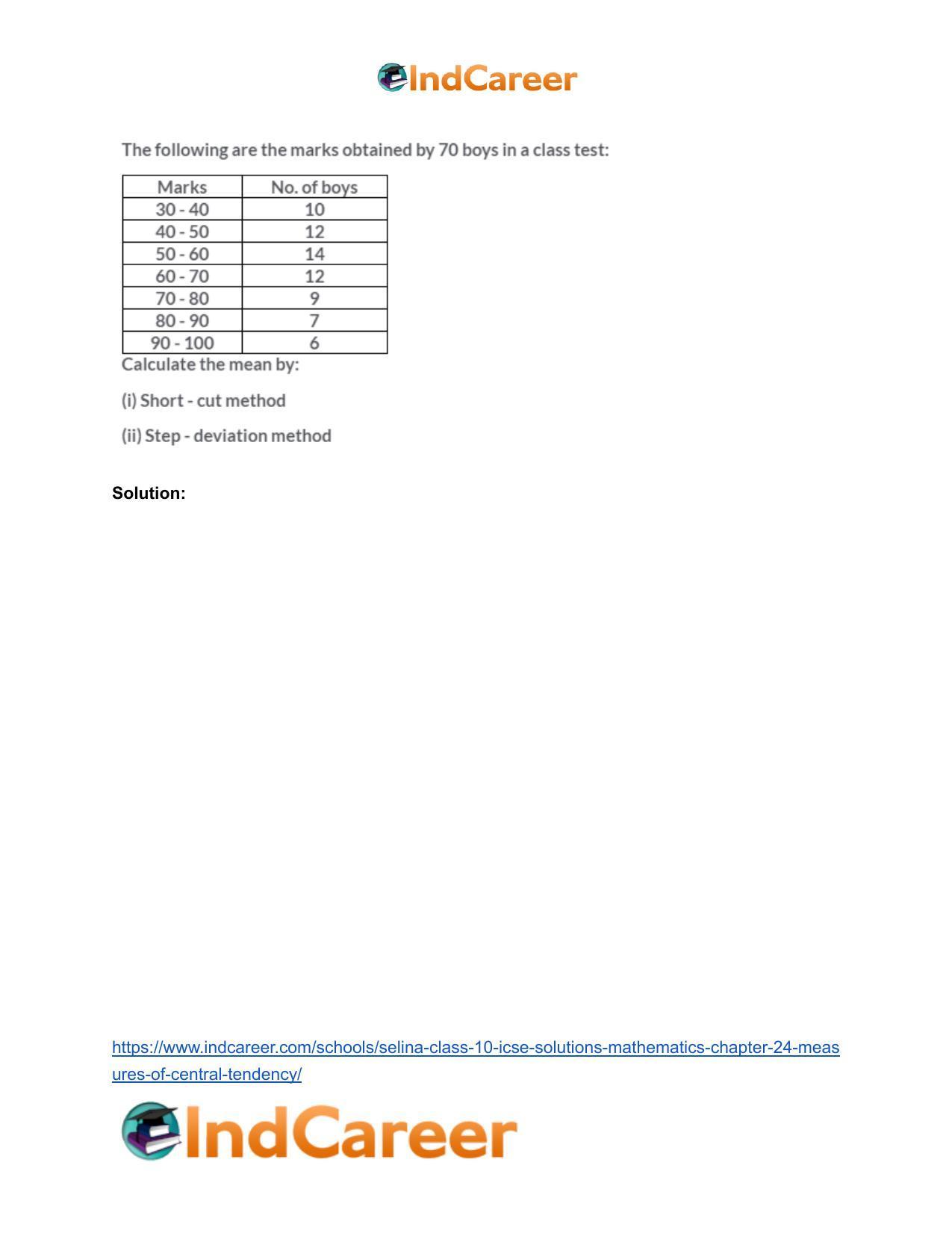 Selina Class 10 ICSE Solutions Mathematics : Chapter 24- Measures of Central Tendency - Page 16