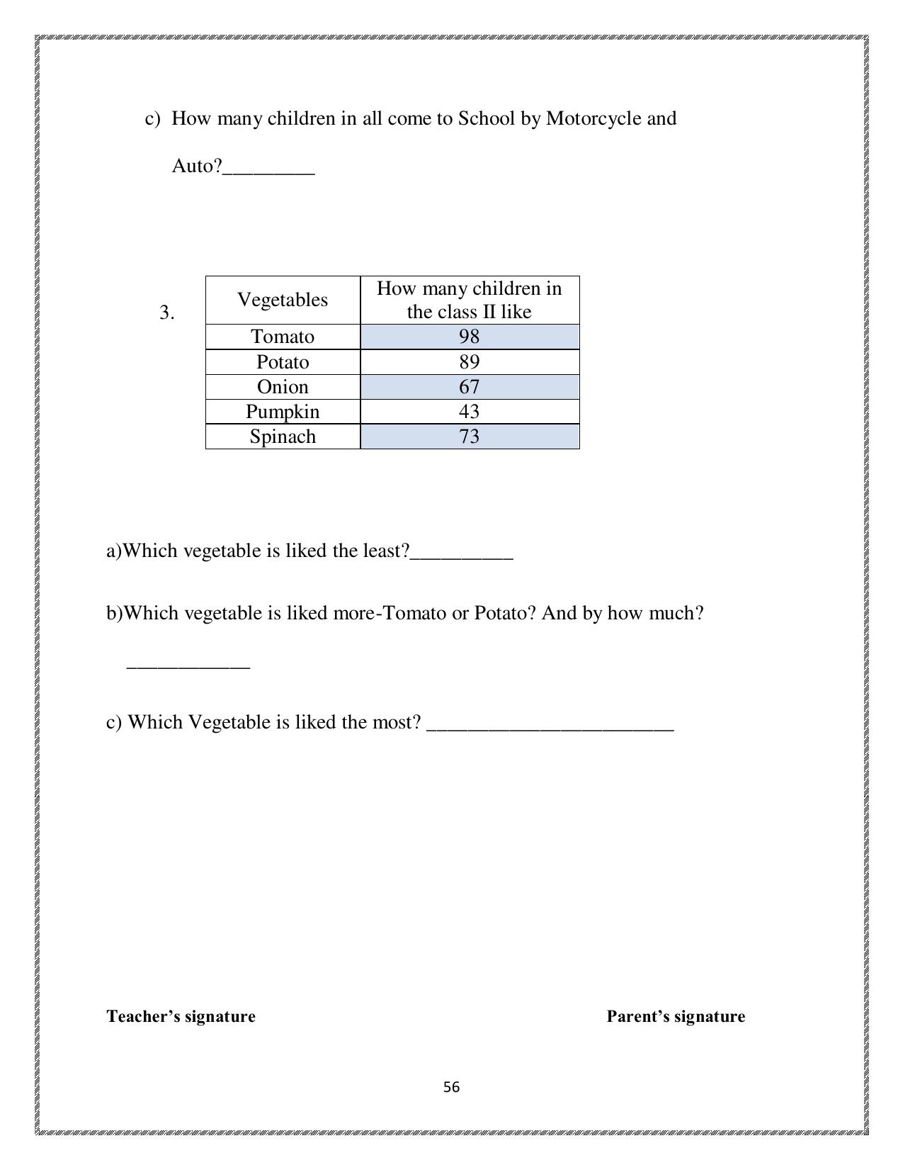 Worksheets for Class 2 Maths Assignment 78 How Many Ponytails - Page 2