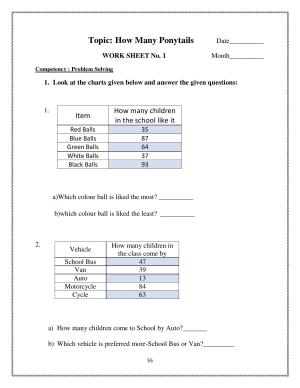Worksheets for Class 2 Maths Assignment 78 How Many Ponytails