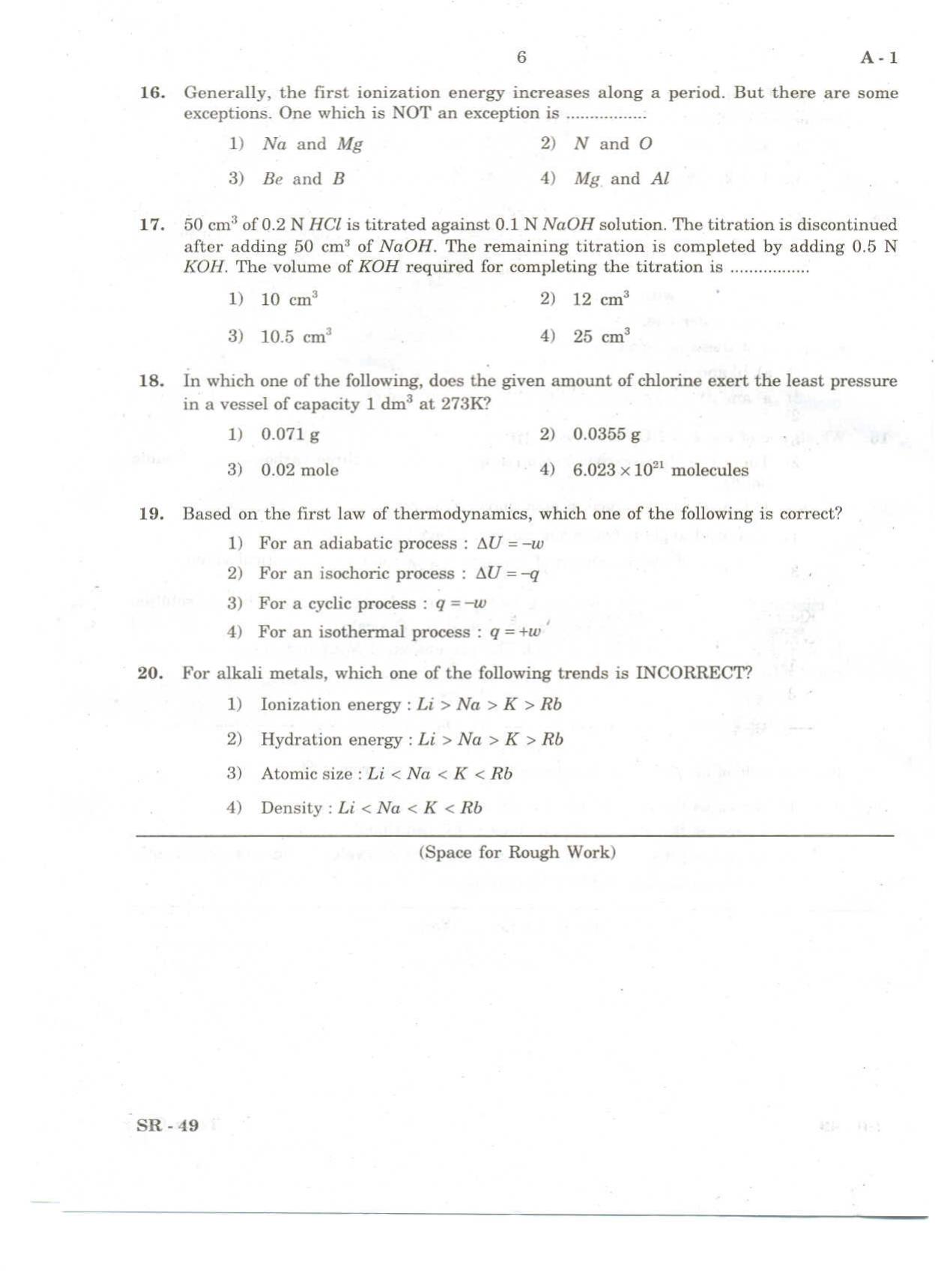 KCET Chemistry 2010 Question Papers - Page 5