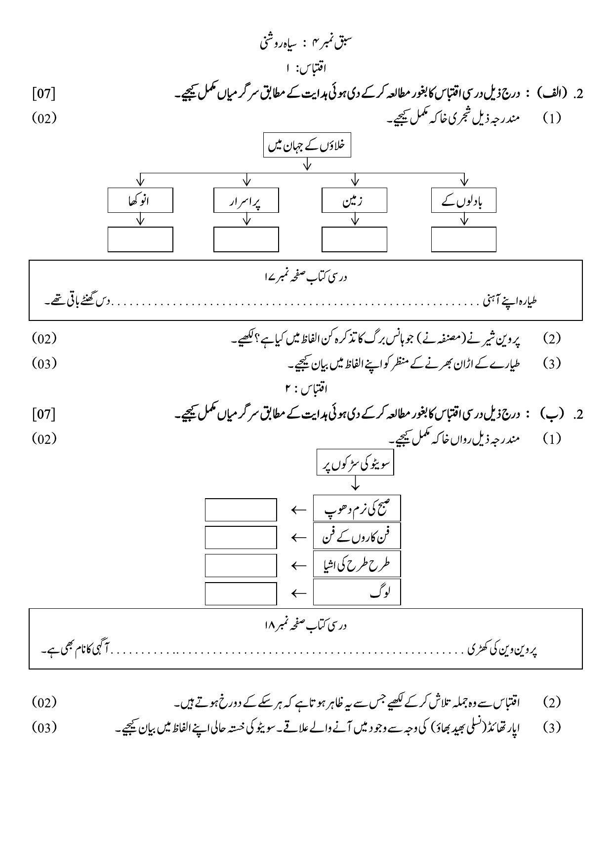 Maharashtra Board Class 10 Urdu Language Sample Paper (Urdu Medium) - Page 12