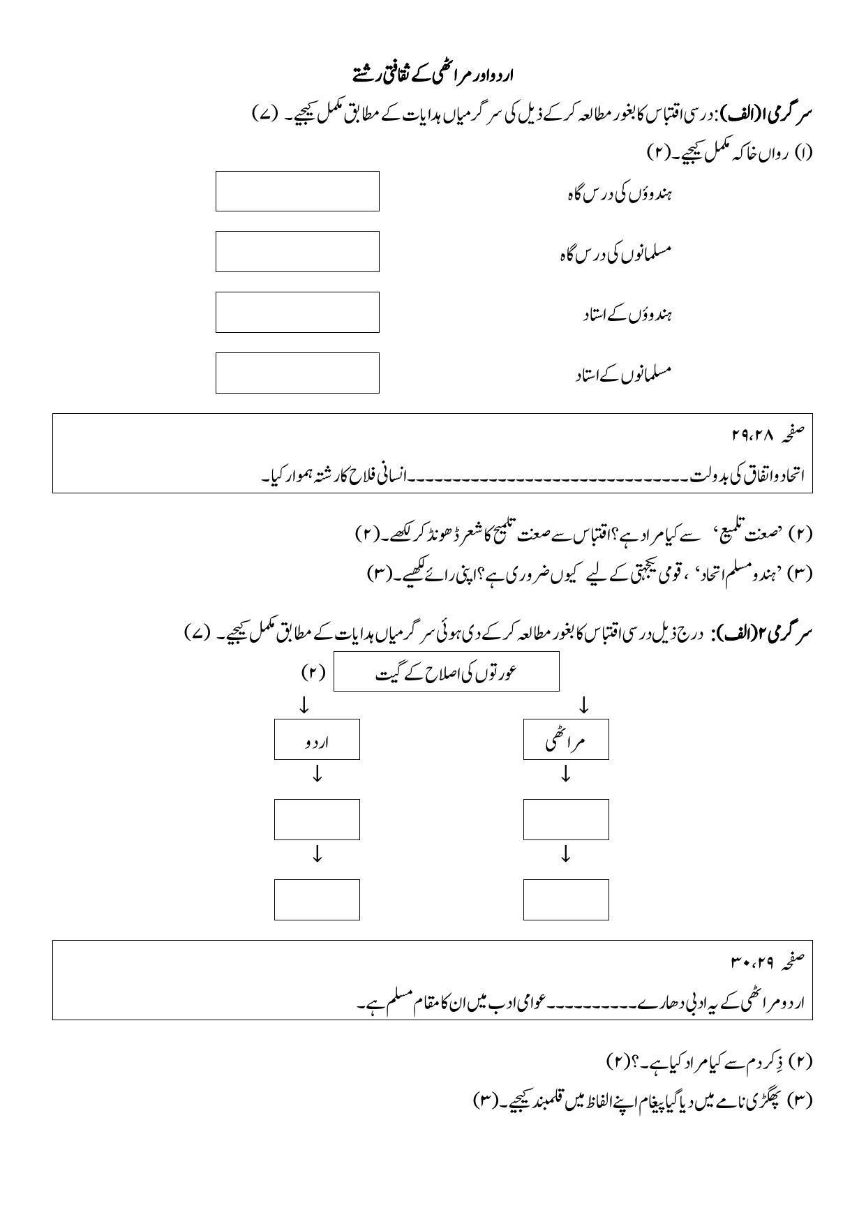 Maharashtra Board Class 10 Urdu Language Sample Paper (Urdu Medium) - Page 16