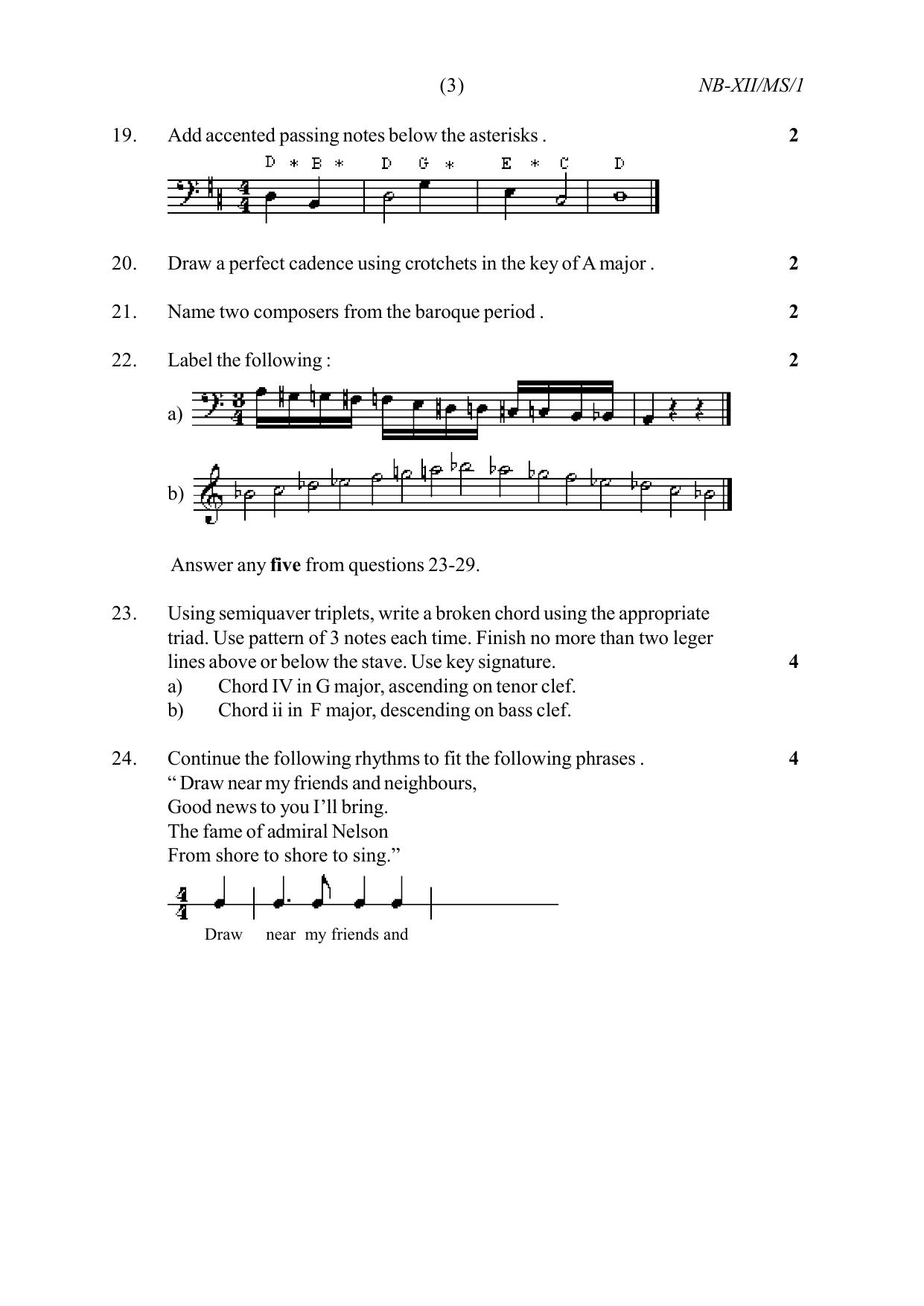 Nagaland Board NBSE Class 12 / HSSLC 2023 Question Paper (All Subjects) - Page 15