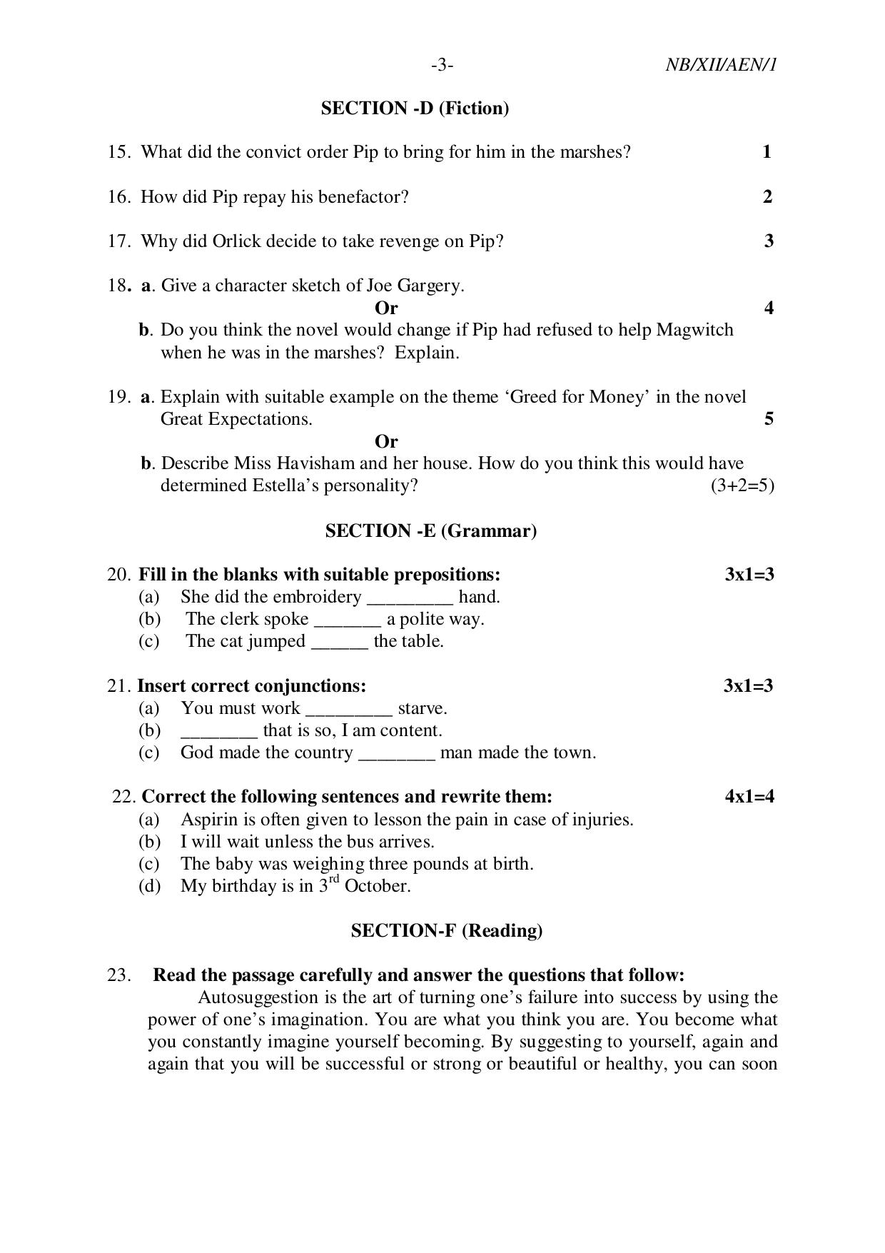 Nagaland Board NBSE Class 12 / HSSLC 2023 Question Paper (All Subjects) - Page 35