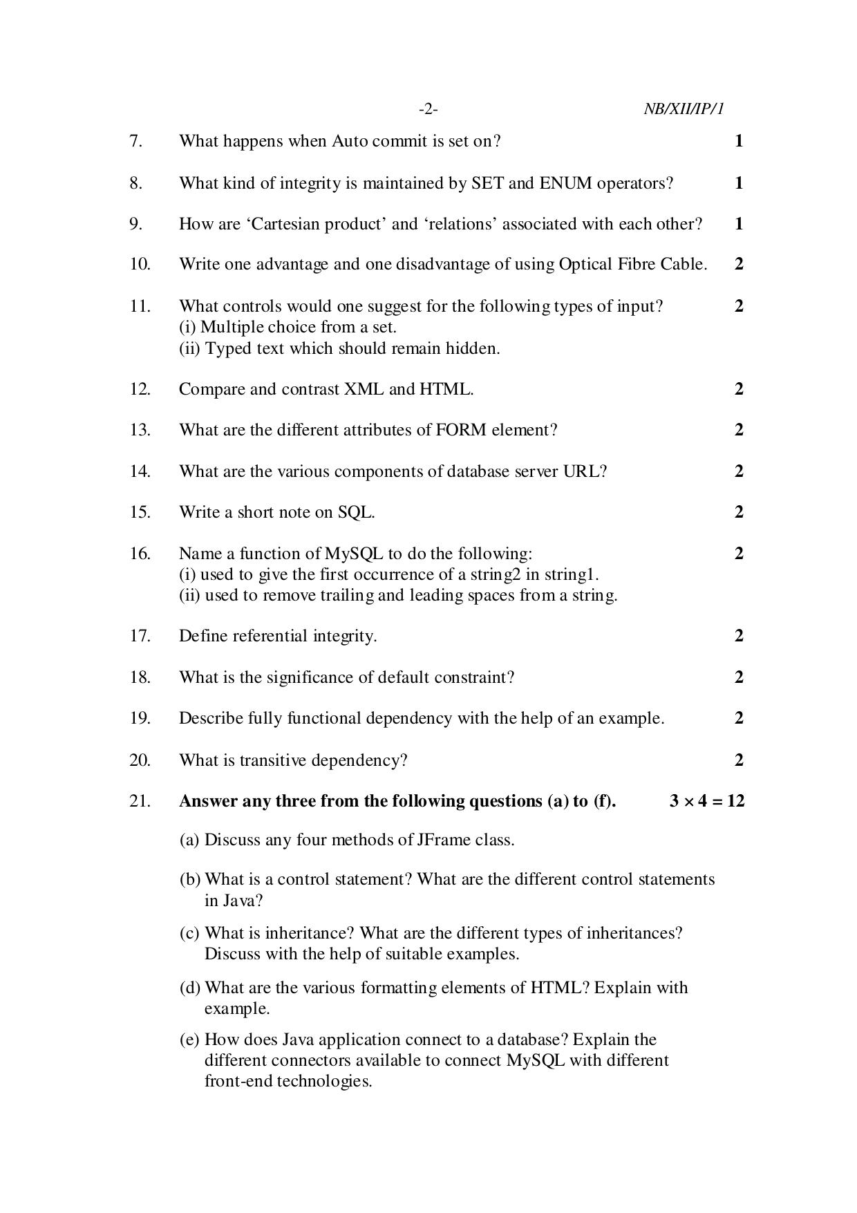 Nagaland Board NBSE Class 12 / HSSLC 2023 Question Paper (All Subjects) - Page 97