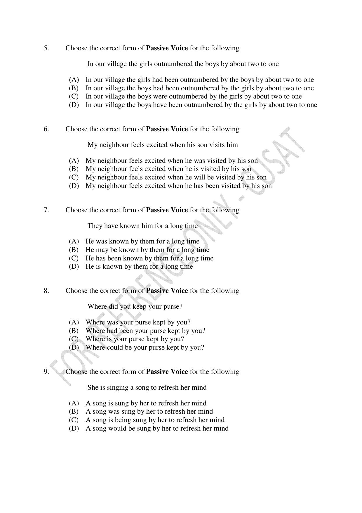 CUSAT CAT 2023 BTECH LET COMBINED Question Paper - Page 2