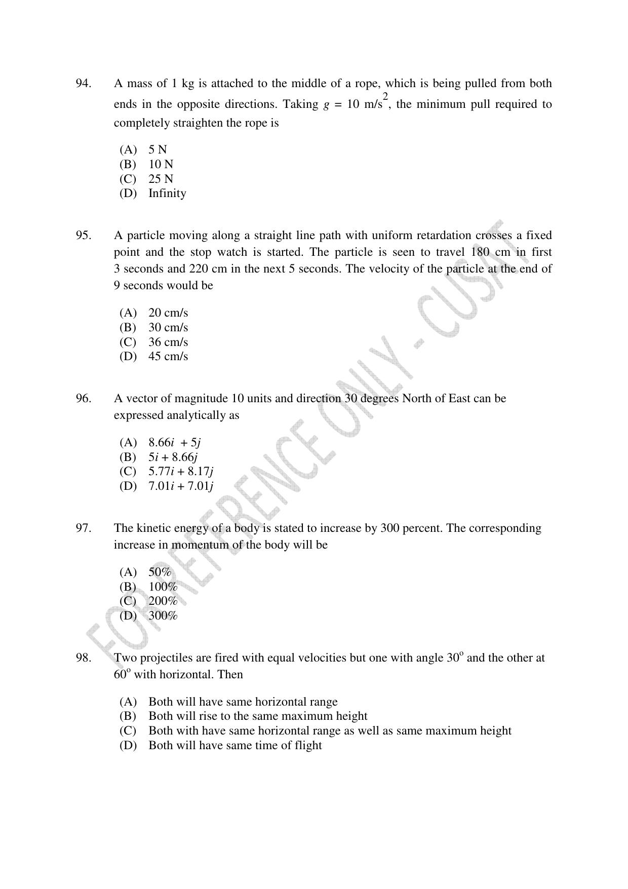 CUSAT CAT 2023 BTECH LET COMBINED Question Paper - Page 22