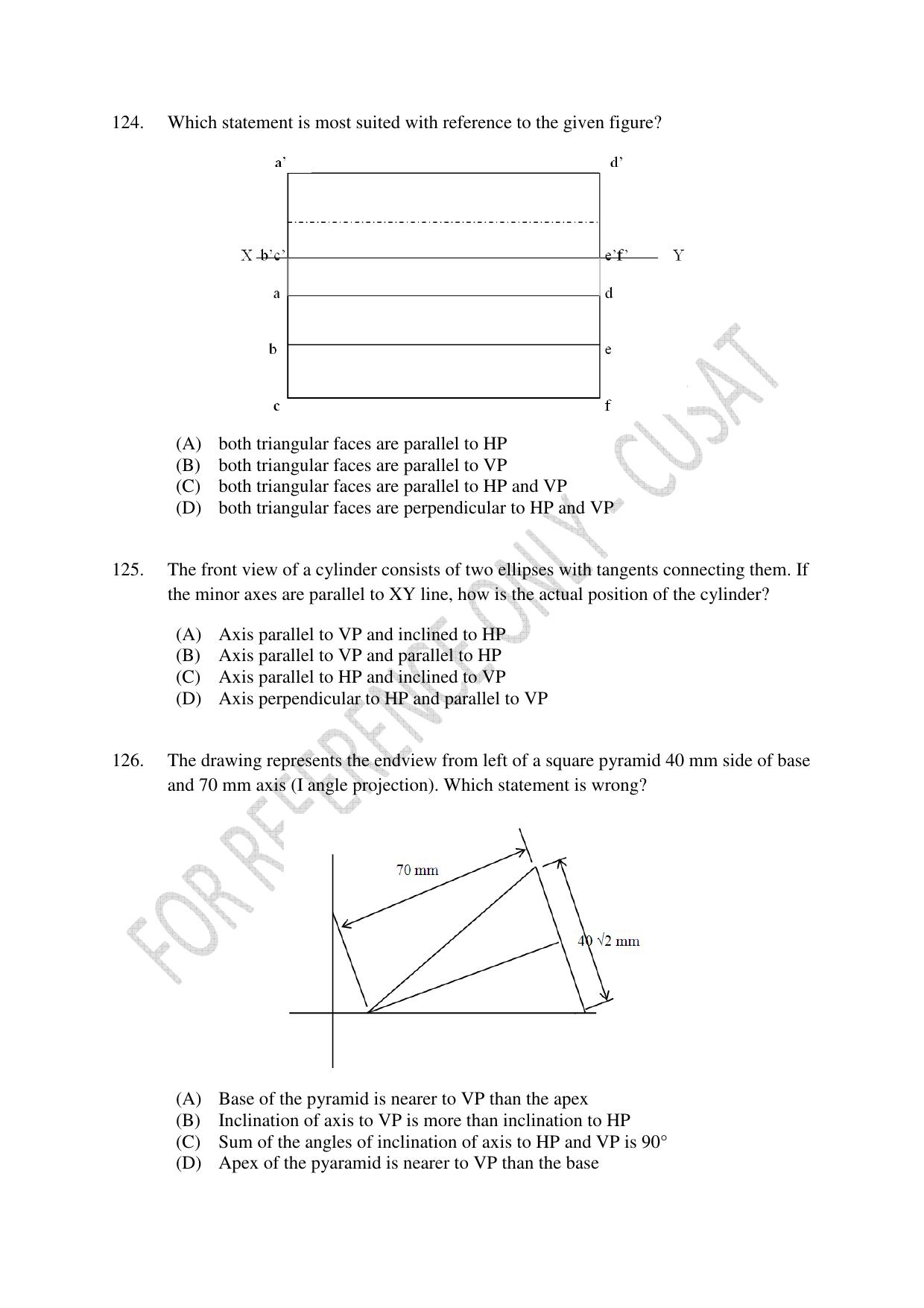 CUSAT CAT 2023 BTECH LET COMBINED Question Paper - Page 28