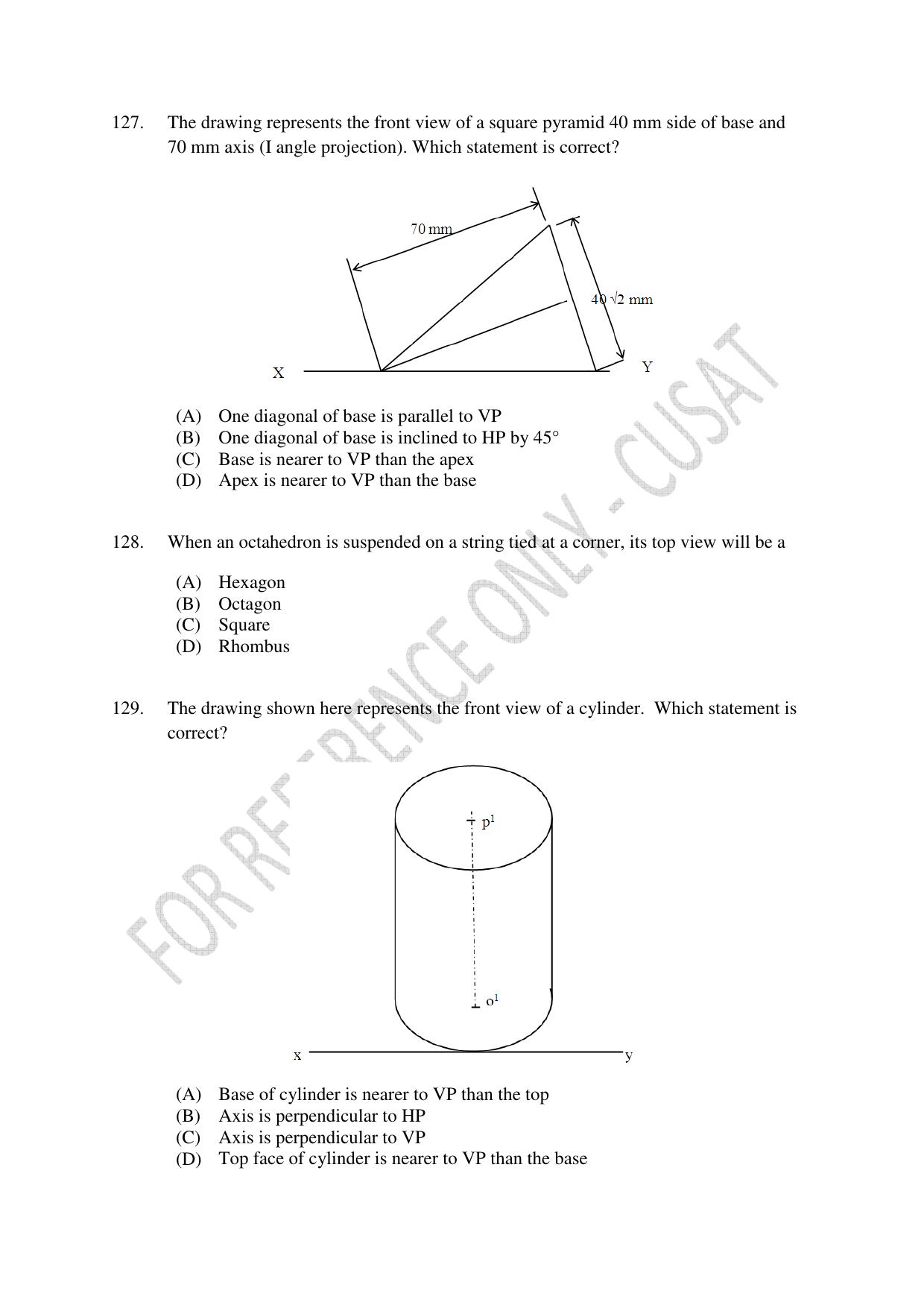 CUSAT CAT 2023 BTECH LET COMBINED Question Paper - Page 29