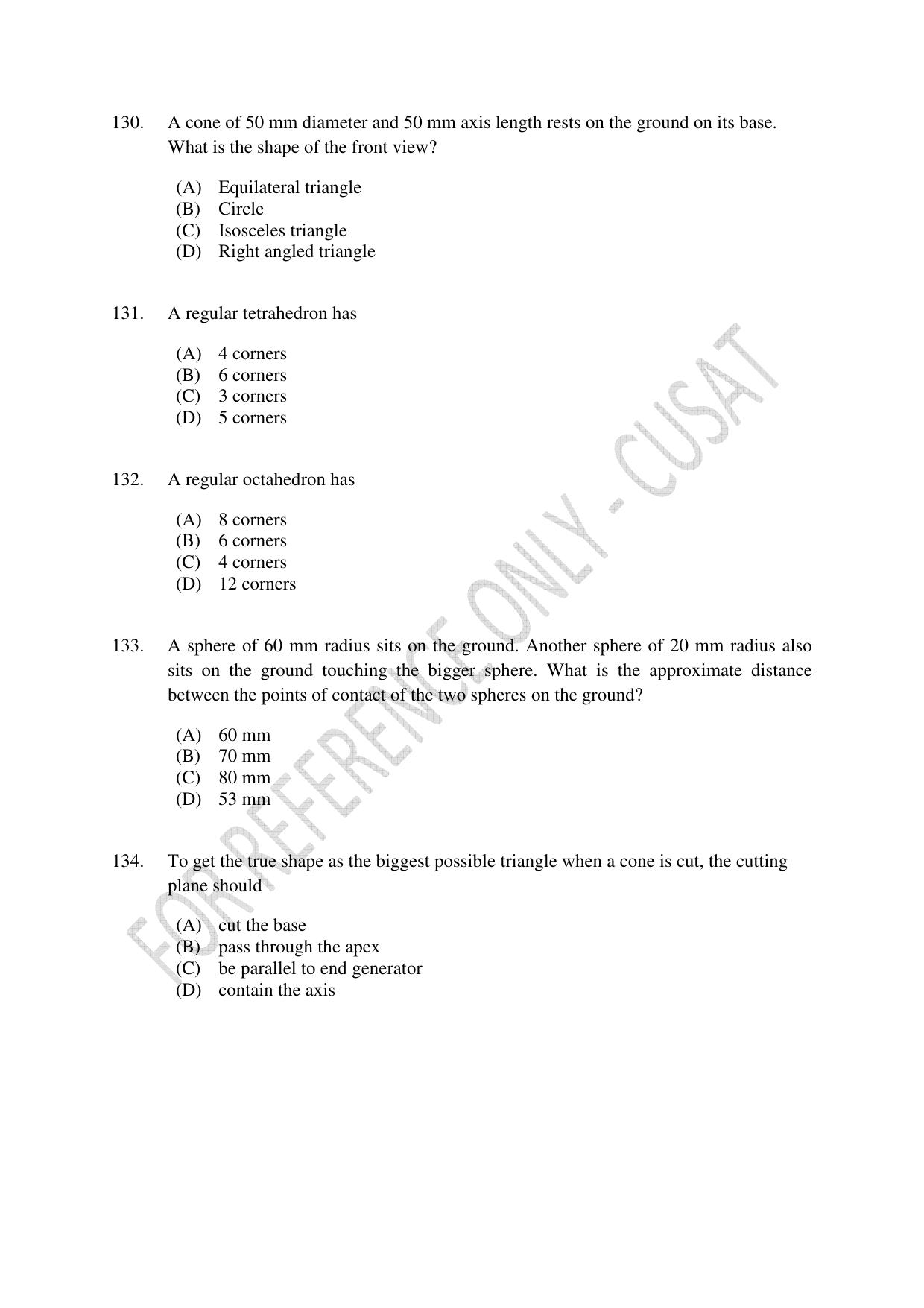 CUSAT CAT 2023 BTECH LET COMBINED Question Paper - Page 30