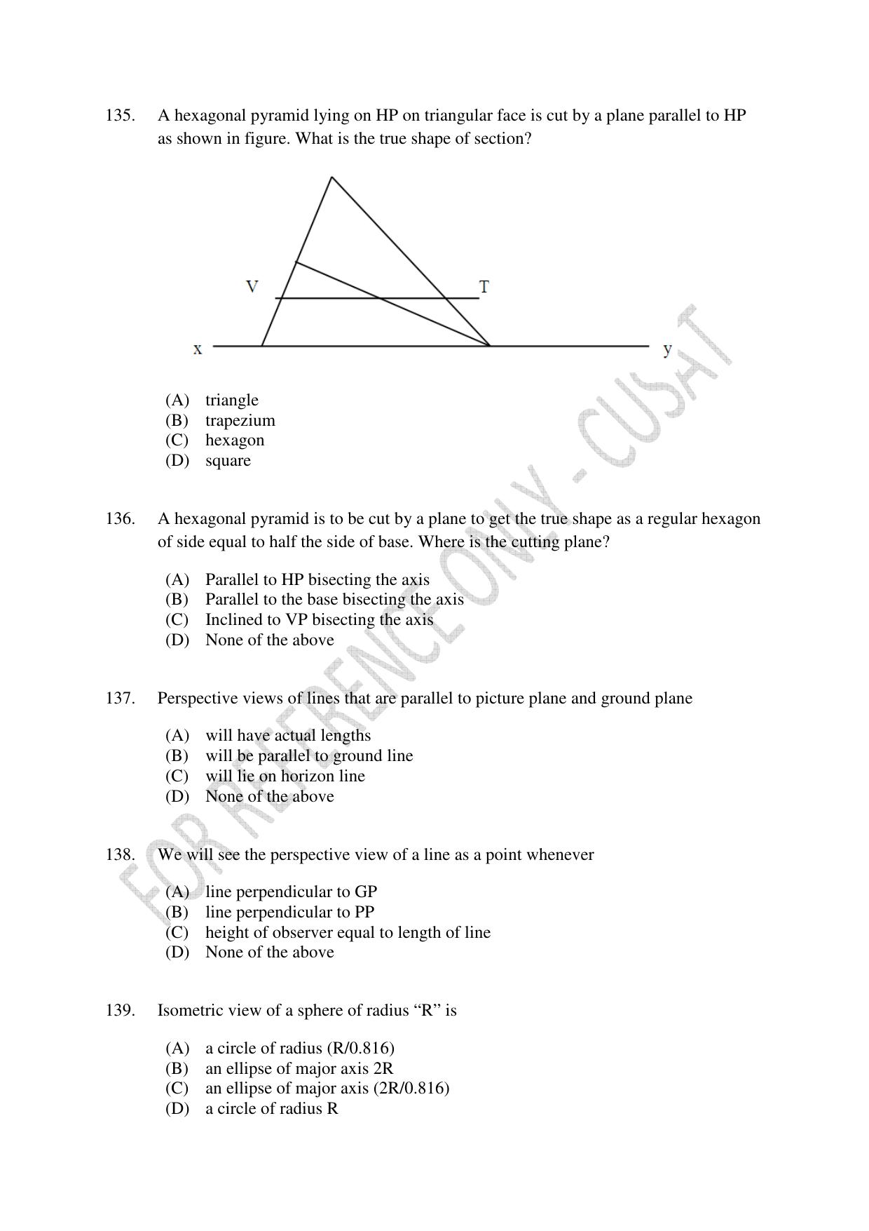 CUSAT CAT 2023 BTECH LET COMBINED Question Paper - Page 31