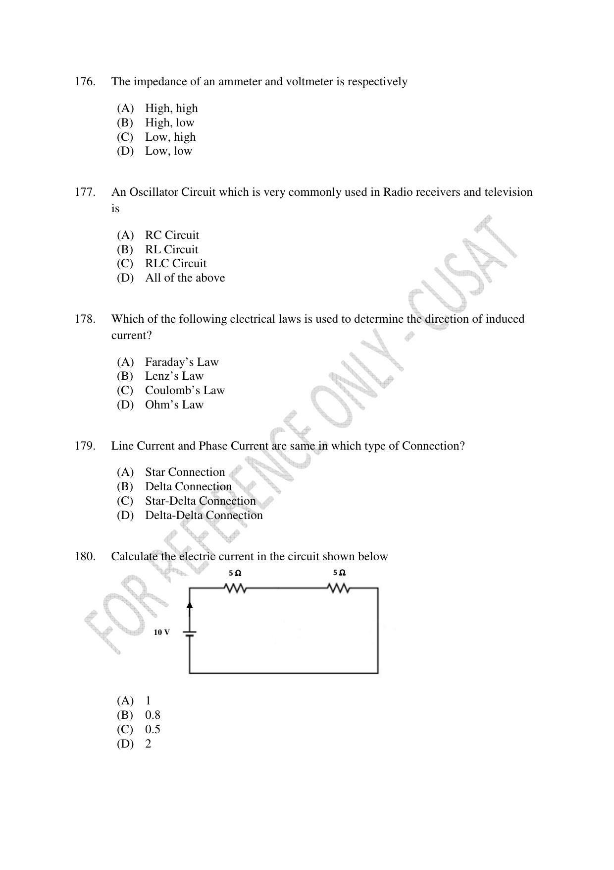 CUSAT CAT 2023 BTECH LET COMBINED Question Paper - Page 40