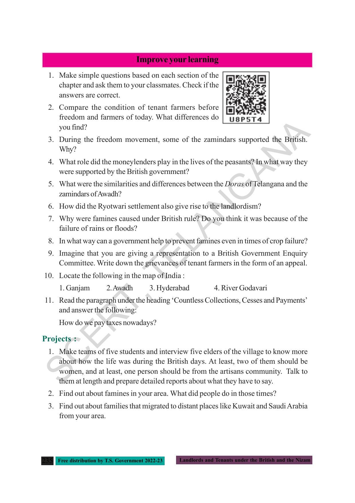 TS SCERT Class 8 Social Science Path 1 (Telugu Medium) Text Book - Page 141