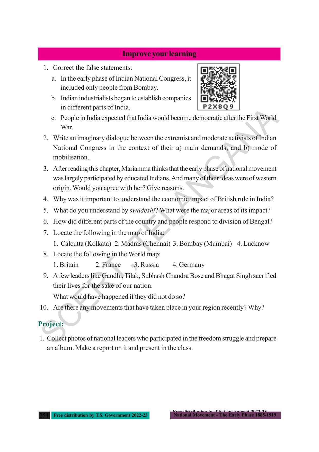 TS SCERT Class 8 Social Science Path 1 (Telugu Medium) Text Book - Page 157