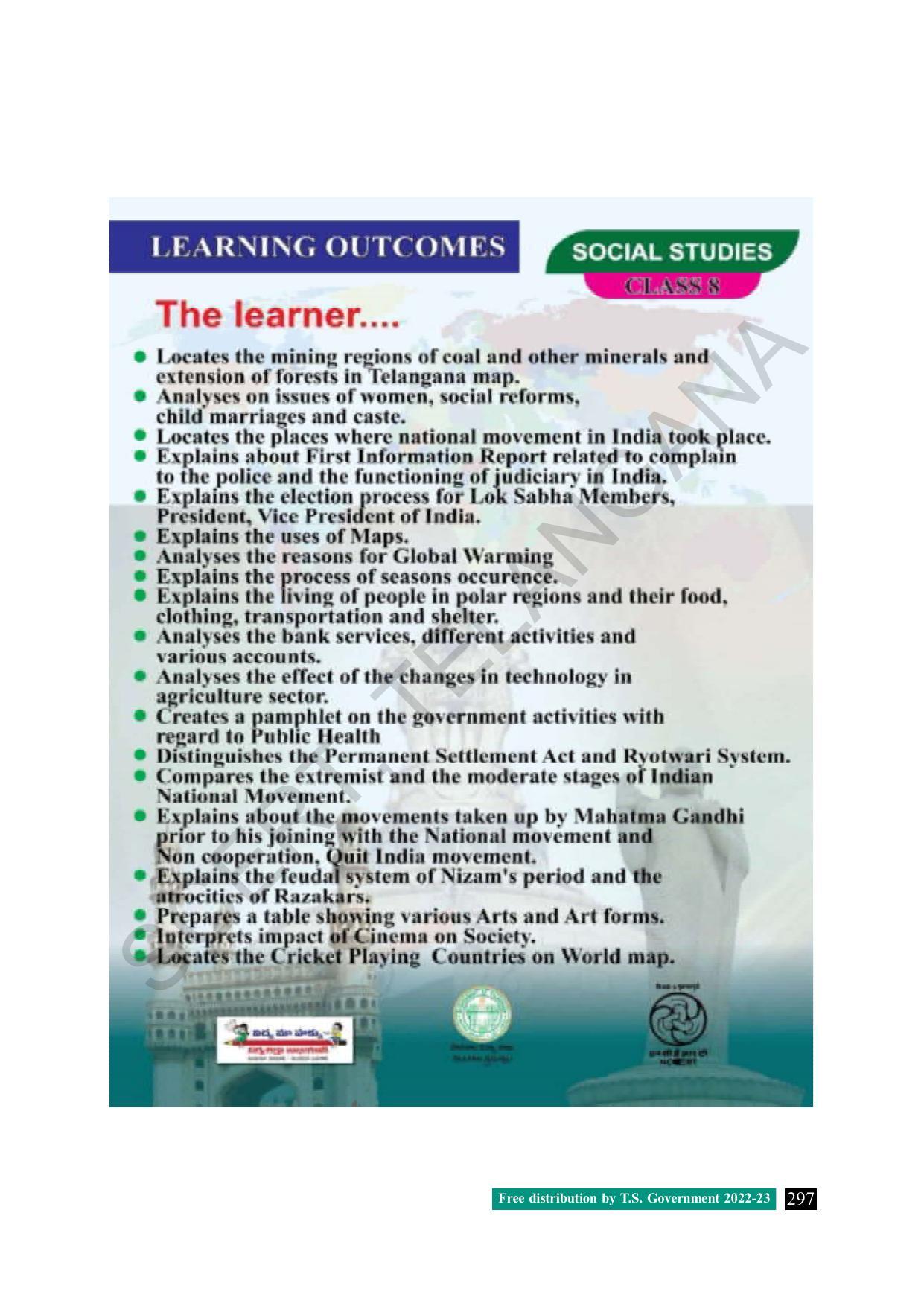 TS SCERT Class 8 Social Science Path 1 (Telugu Medium) Text Book - Page 203