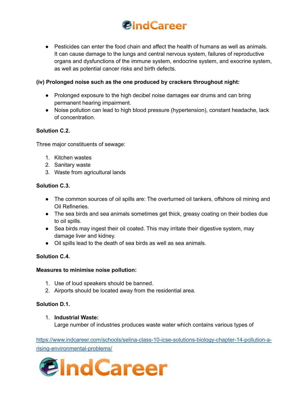 Selina Class 10 ICSE Solutions Biology : Chapter 14- Pollution- A Rising Environmental Problems - Page 4