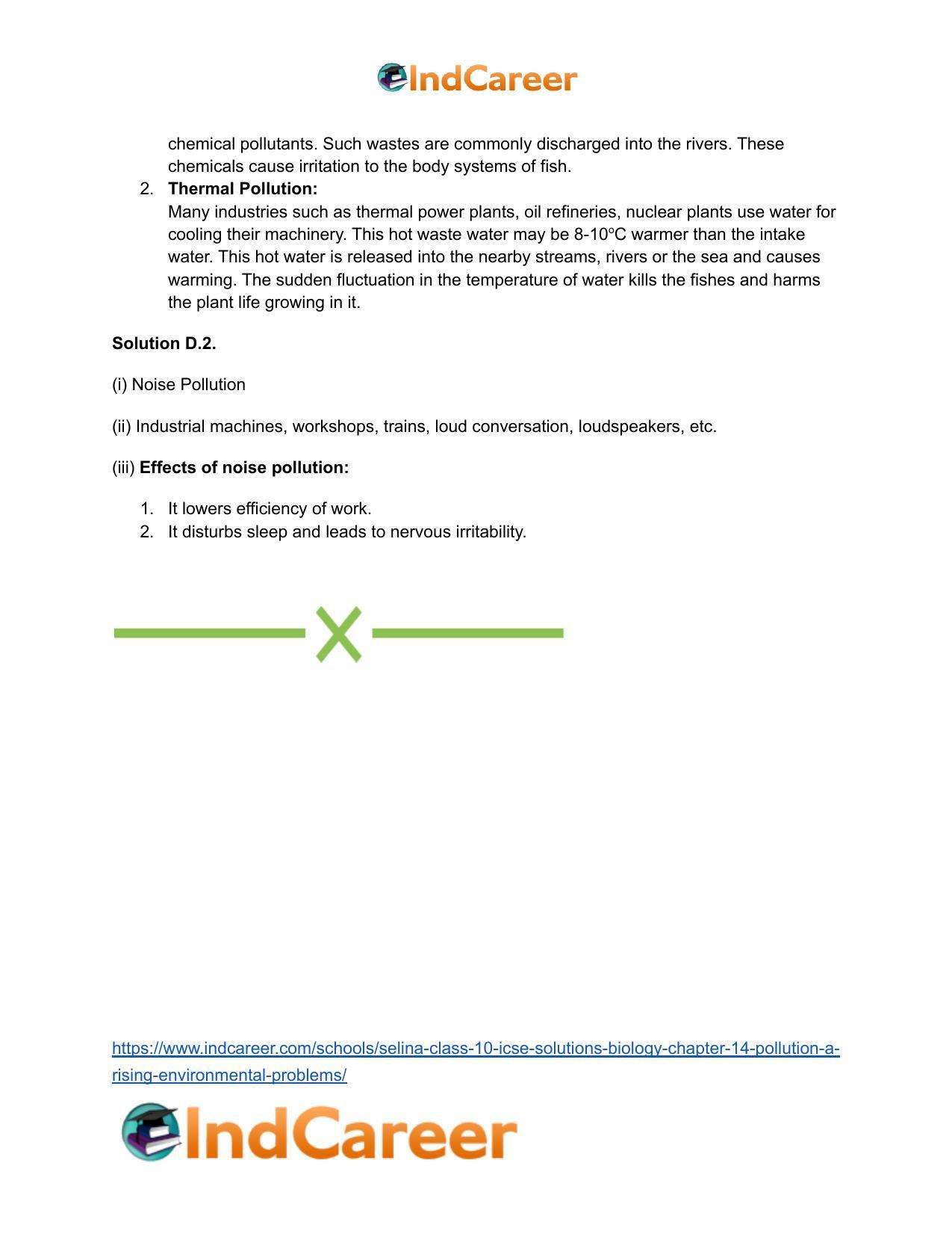 Selina Class 10 ICSE Solutions Biology : Chapter 14- Pollution- A Rising Environmental Problems - Page 5