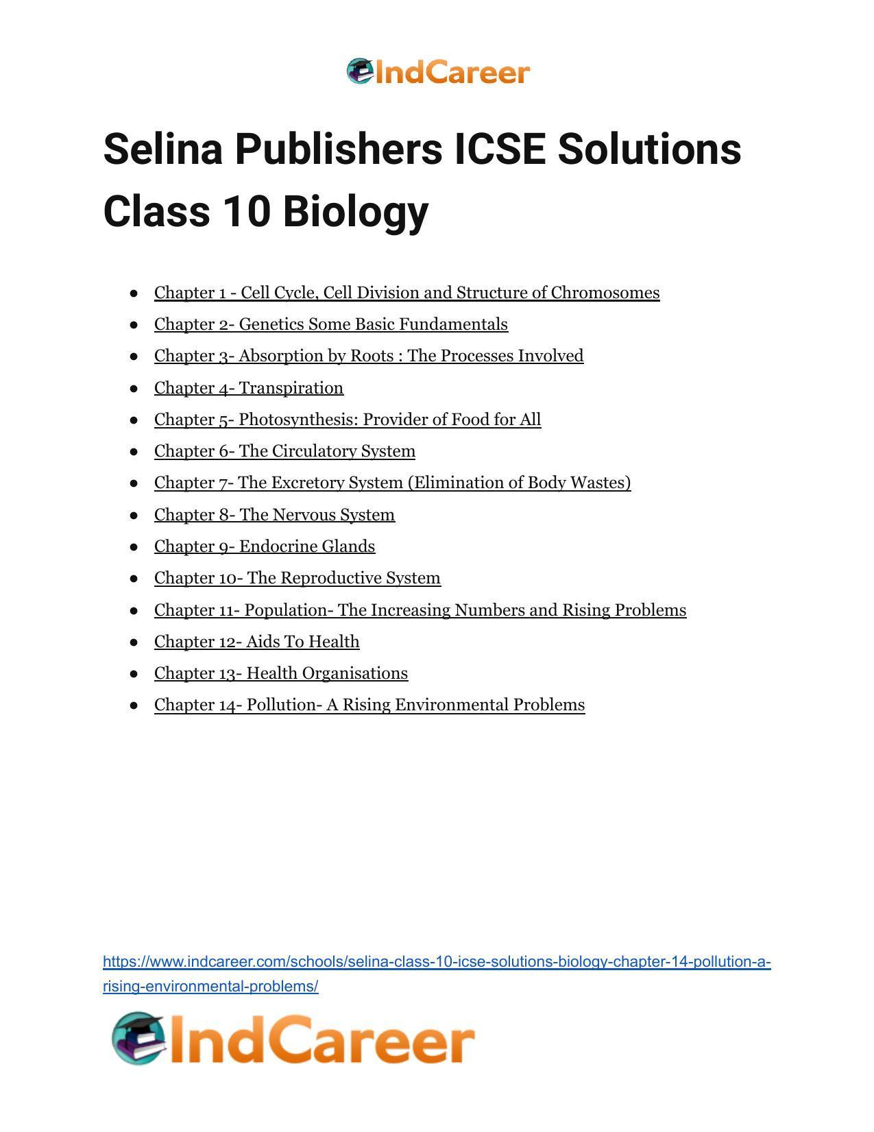 Selina Class 10 ICSE Solutions Biology : Chapter 14- Pollution- A Rising Environmental Problems - Page 6