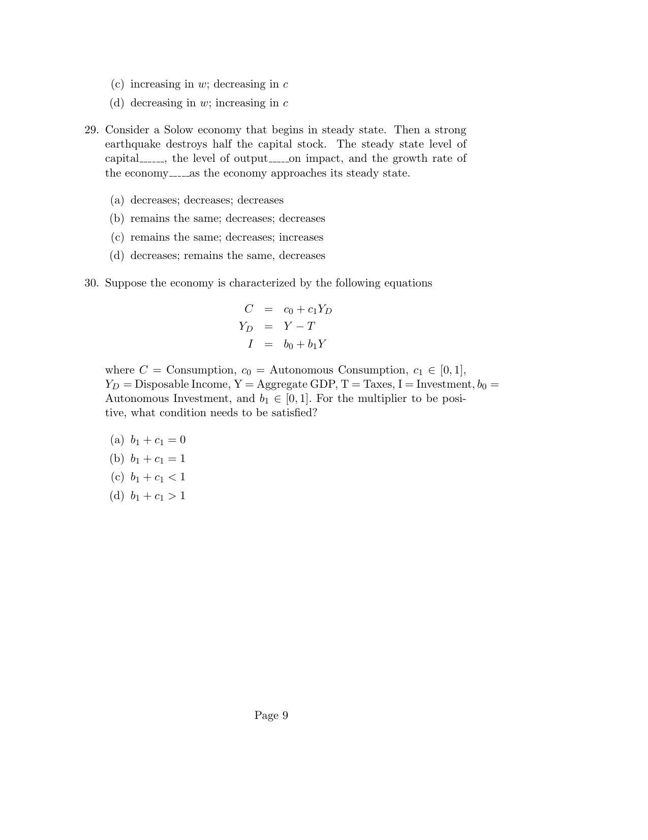 ISI Admission Test M.S.(QE) PEA 2020 Sample Paper - Page 9