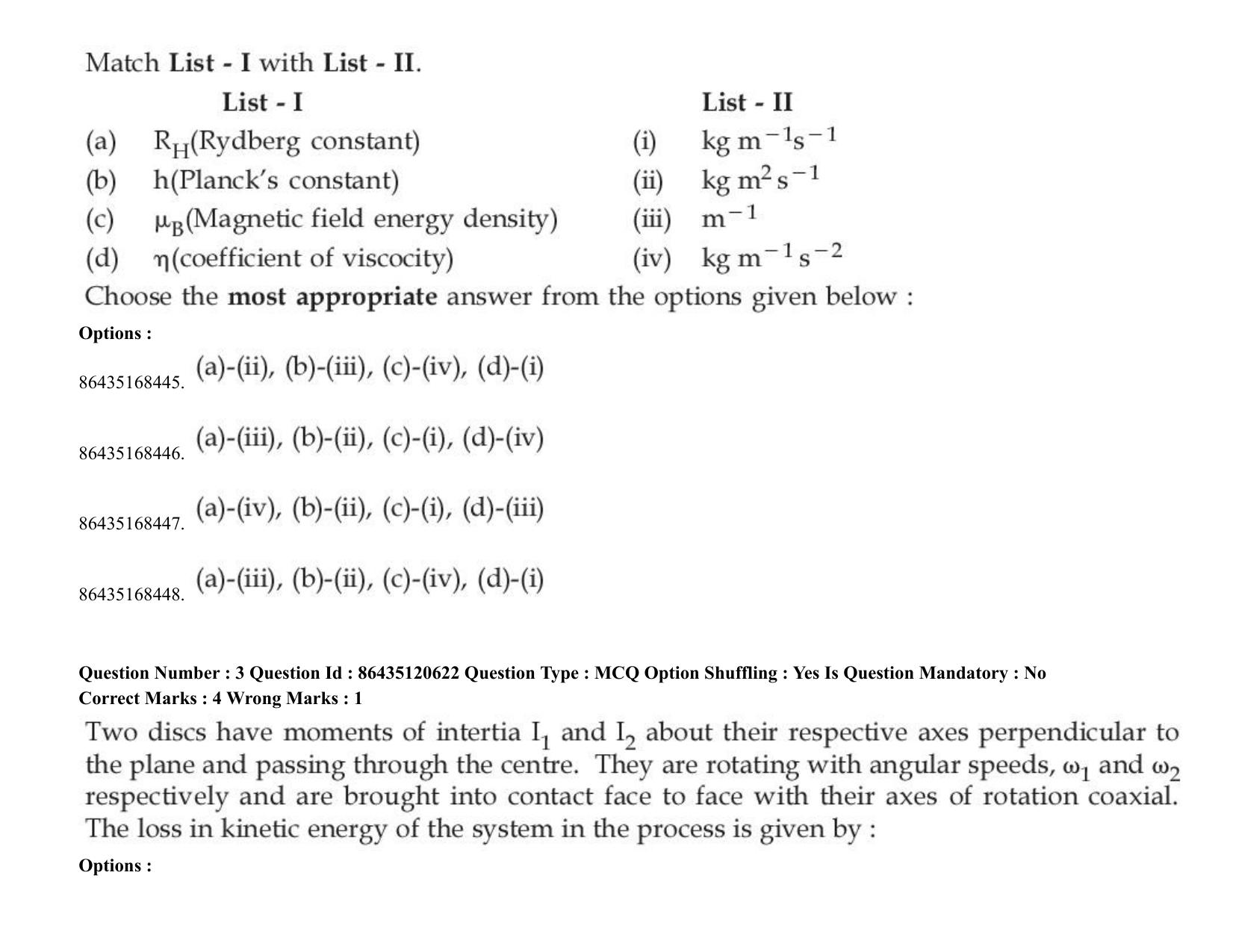 JEE Mains 2021: BTech (Shift 2) 27-08-2021 Question Paper - Page 3