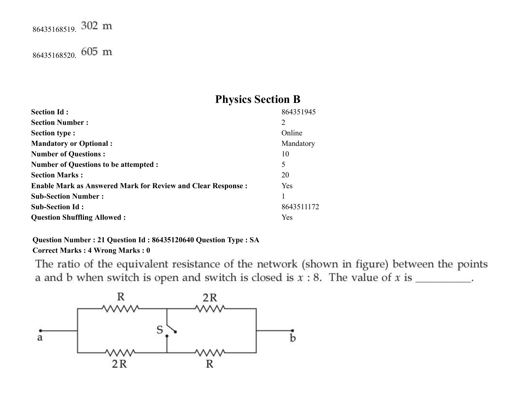 JEE Mains 2021: BTech (Shift 2) 27-08-2021 Question Paper - Page 17