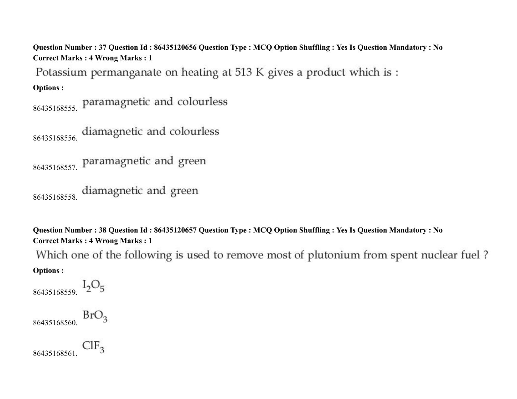 JEE Mains 2021: BTech (Shift 2) 27-08-2021 Question Paper - Page 28