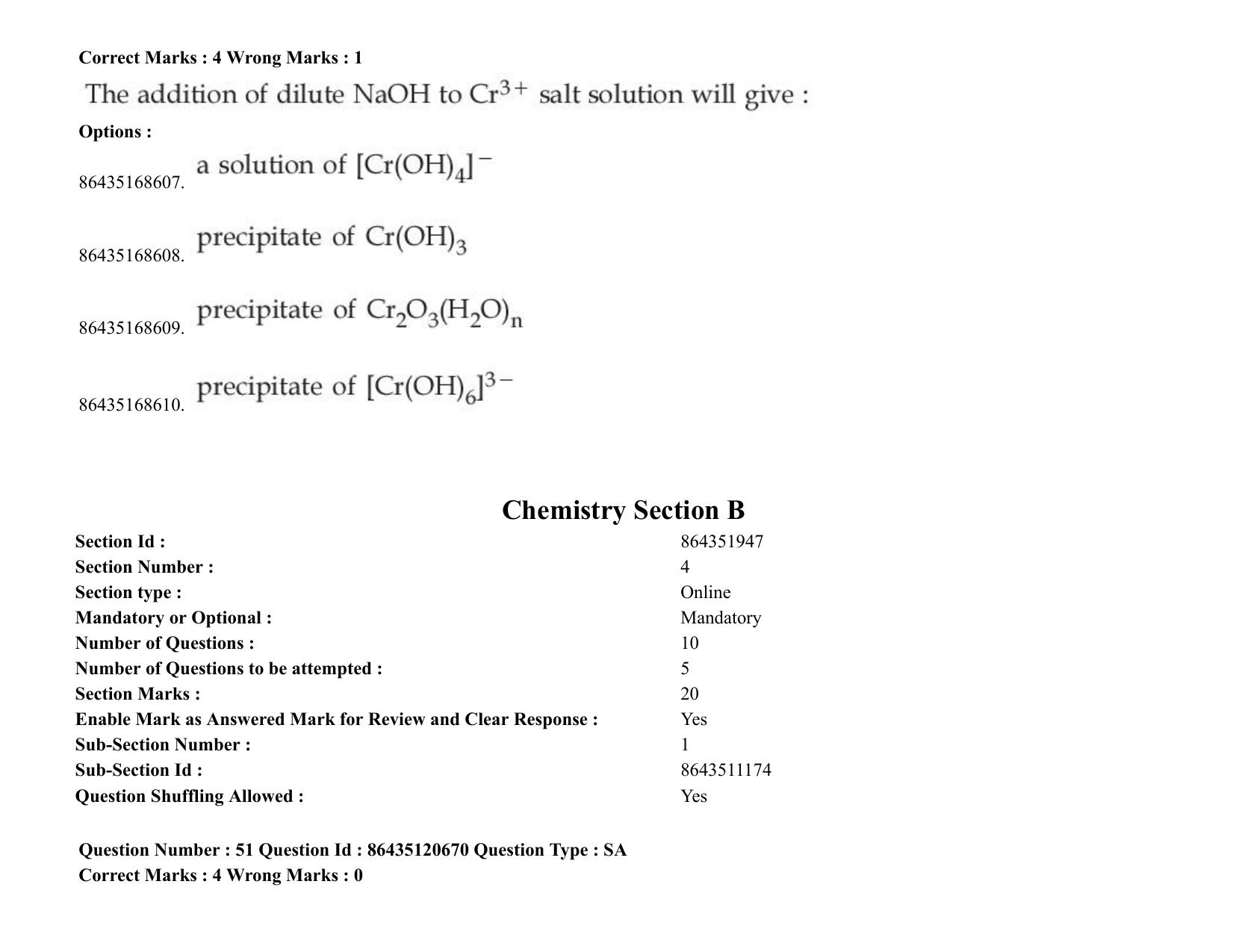 JEE Mains 2021: BTech (Shift 2) 27-08-2021 Question Paper - Page 41