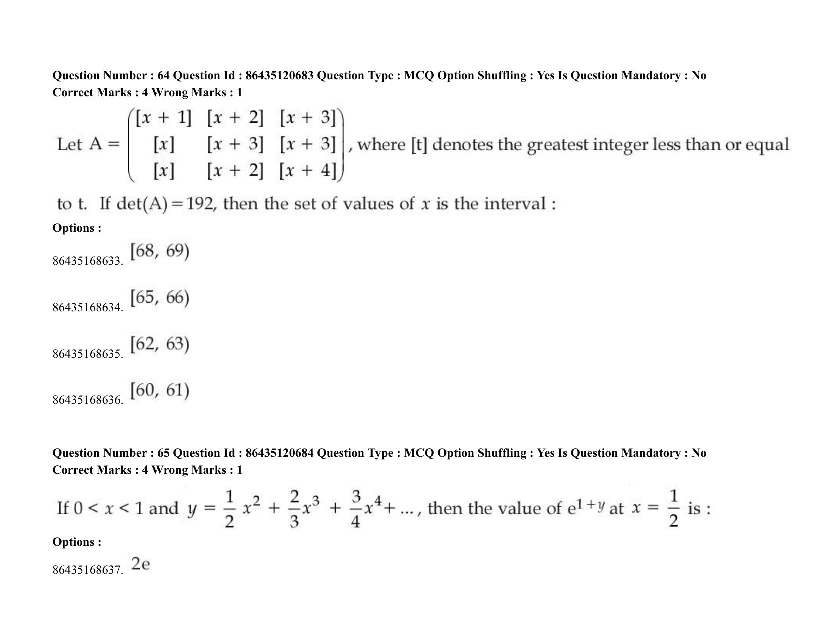 JEE Mains 2021: BTech (Shift 2) 27-08-2021 Question Paper - Page 51