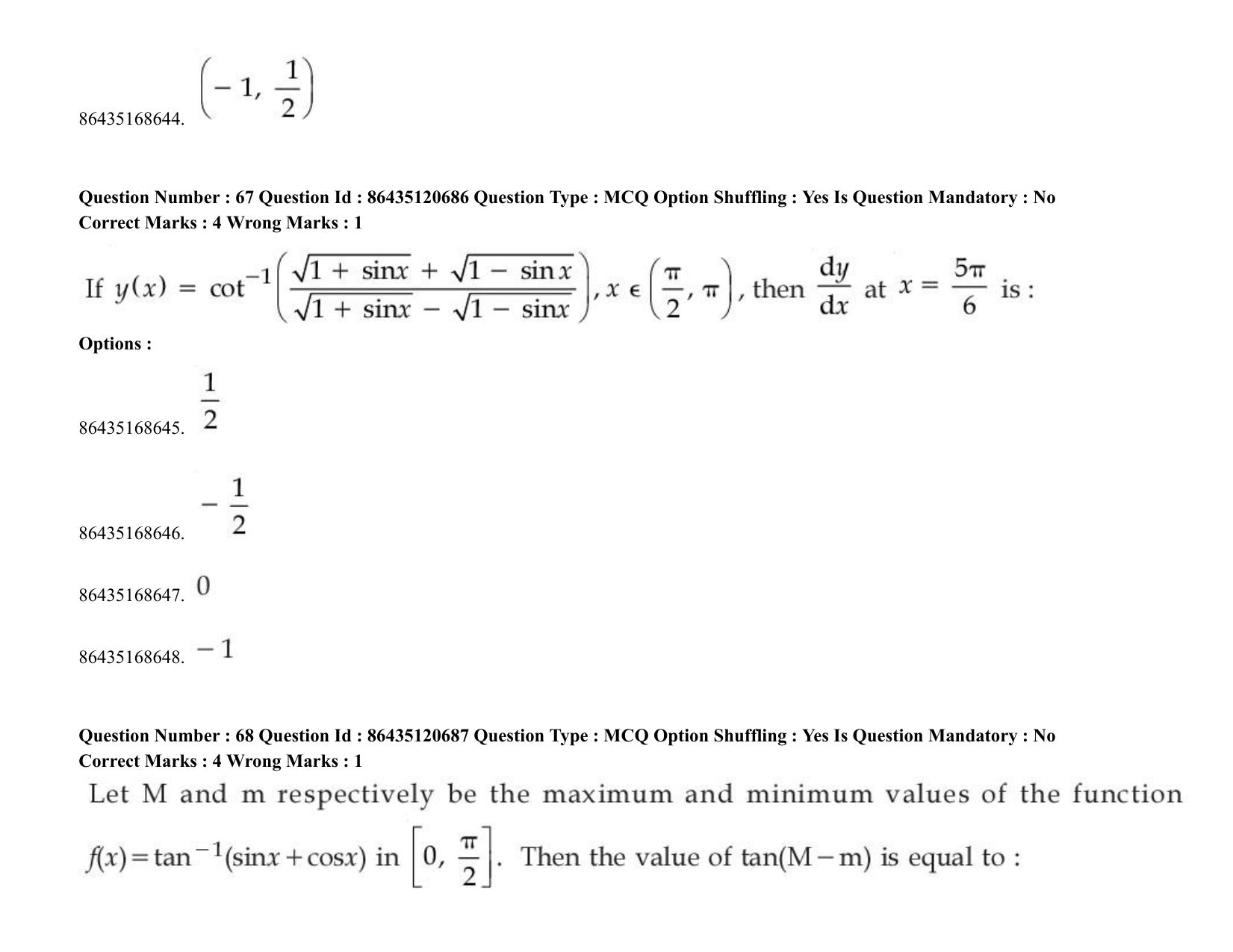 JEE Mains 2021: BTech (Shift 2) 27-08-2021 Question Paper - Page 53