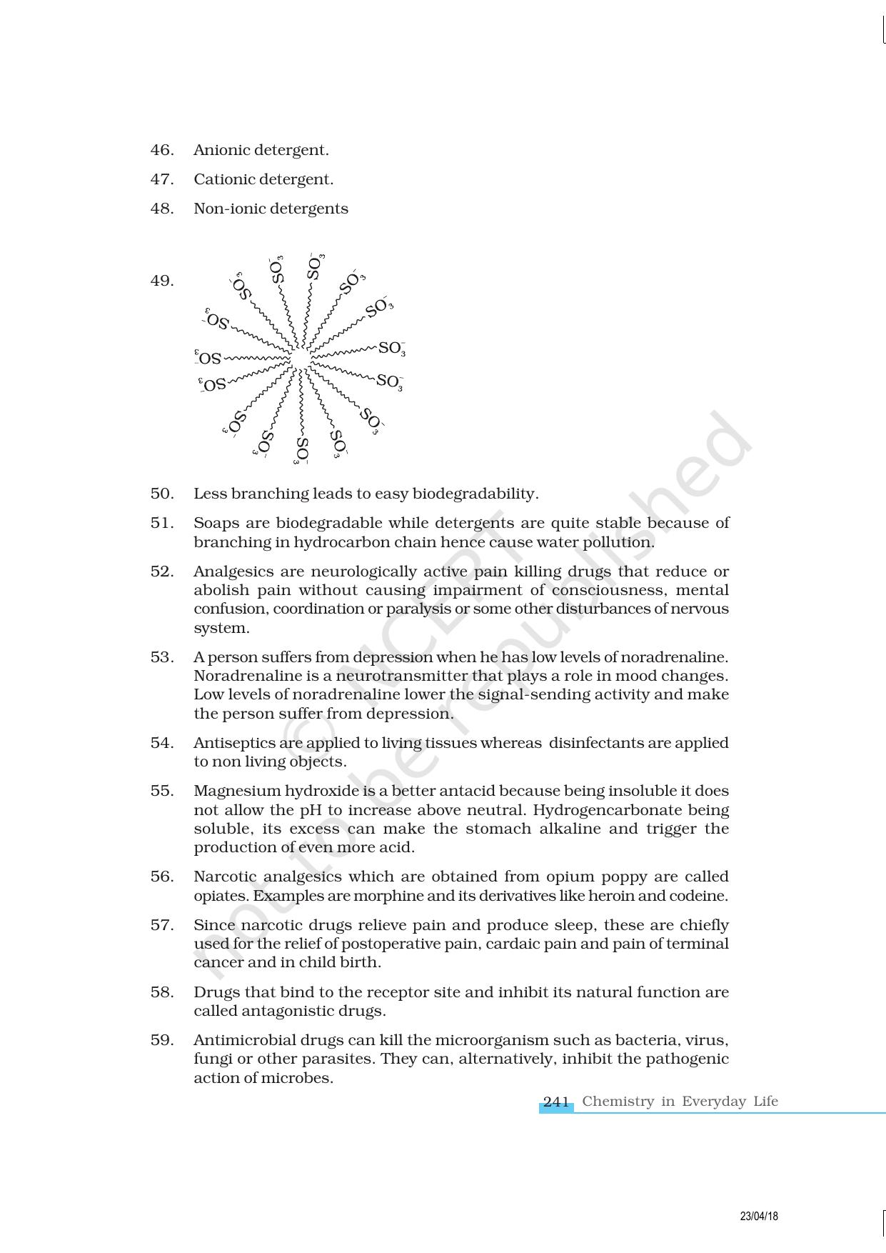 NCERT Exemplar Class 12: Chemistry - Chemistry In Everyday Life - Page 14