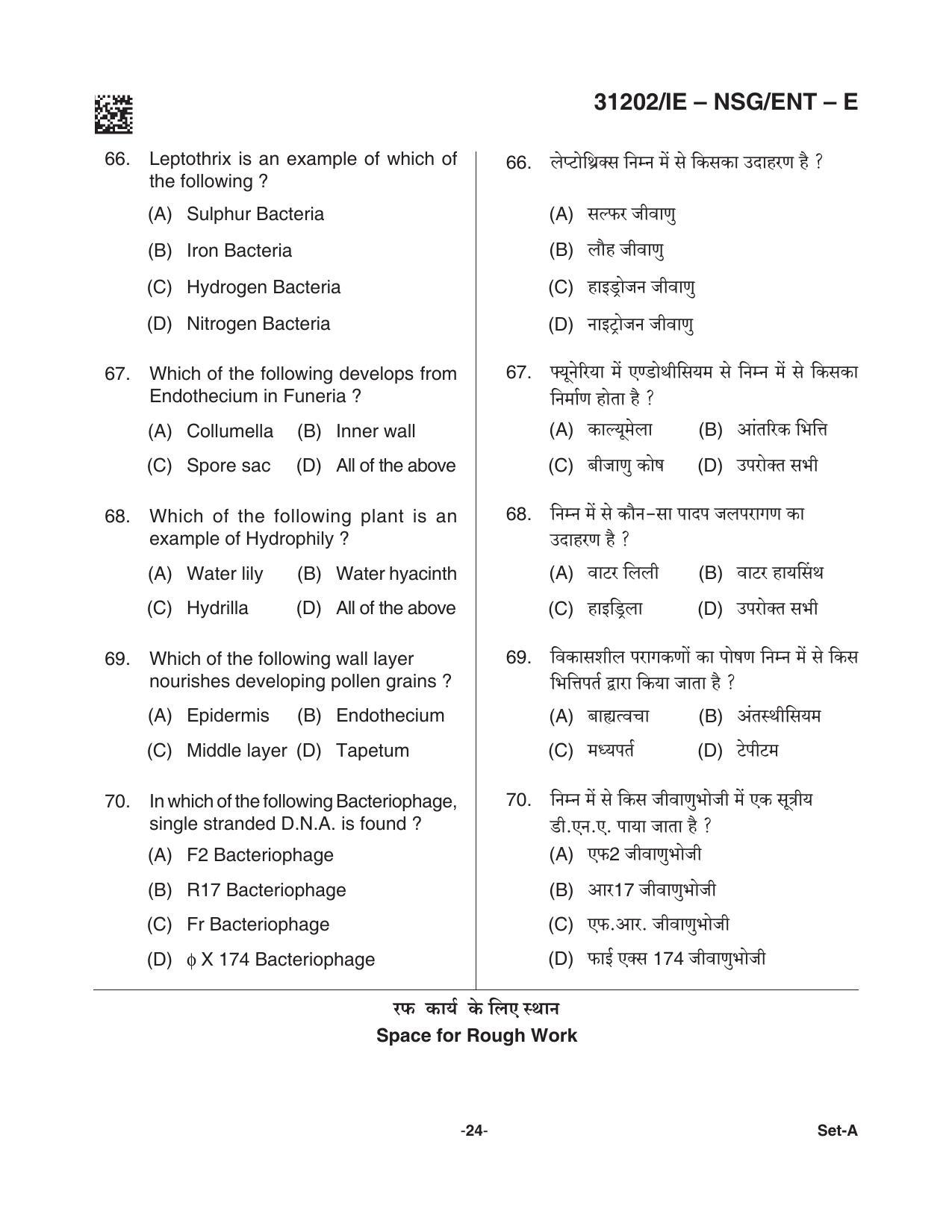 CG B.Sc Nursing 2021 Question Paper - Page 24