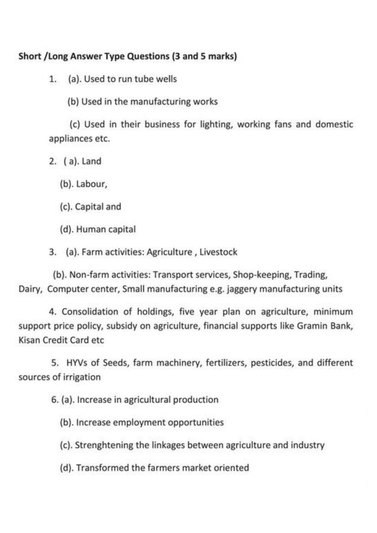 Class 9 Notes, Question & Practice Paper - Economics (Topic 1 : The Story of Village Palampur) - Page 7
