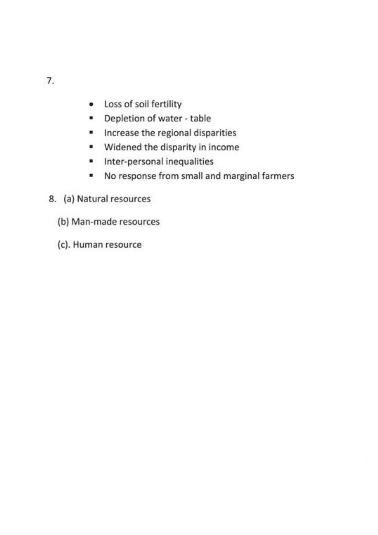 Class 9 Notes, Question & Practice Paper - Economics (Topic 1 : The Story of Village Palampur) - Page 8