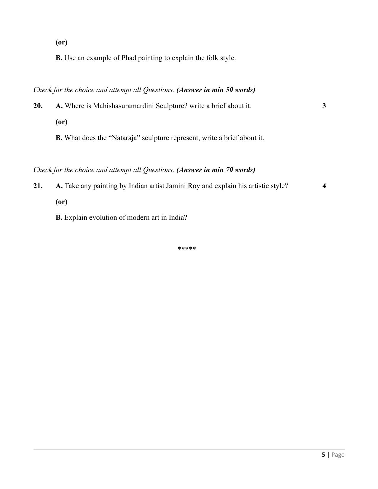 NIOS Class 12 Painting (Old) Sample Paper - Page 5