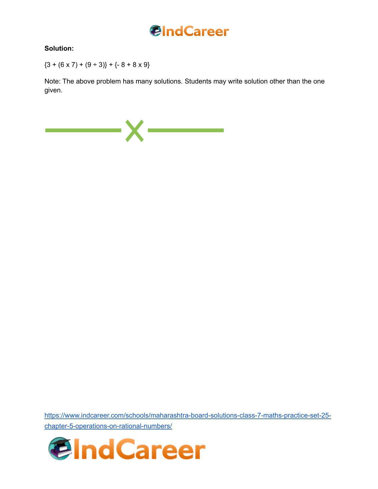 Maharashtra Board Solutions Class 7-Maths (Practice Set 25): Chapter 5- Operations on Rational Numbers - Page 4