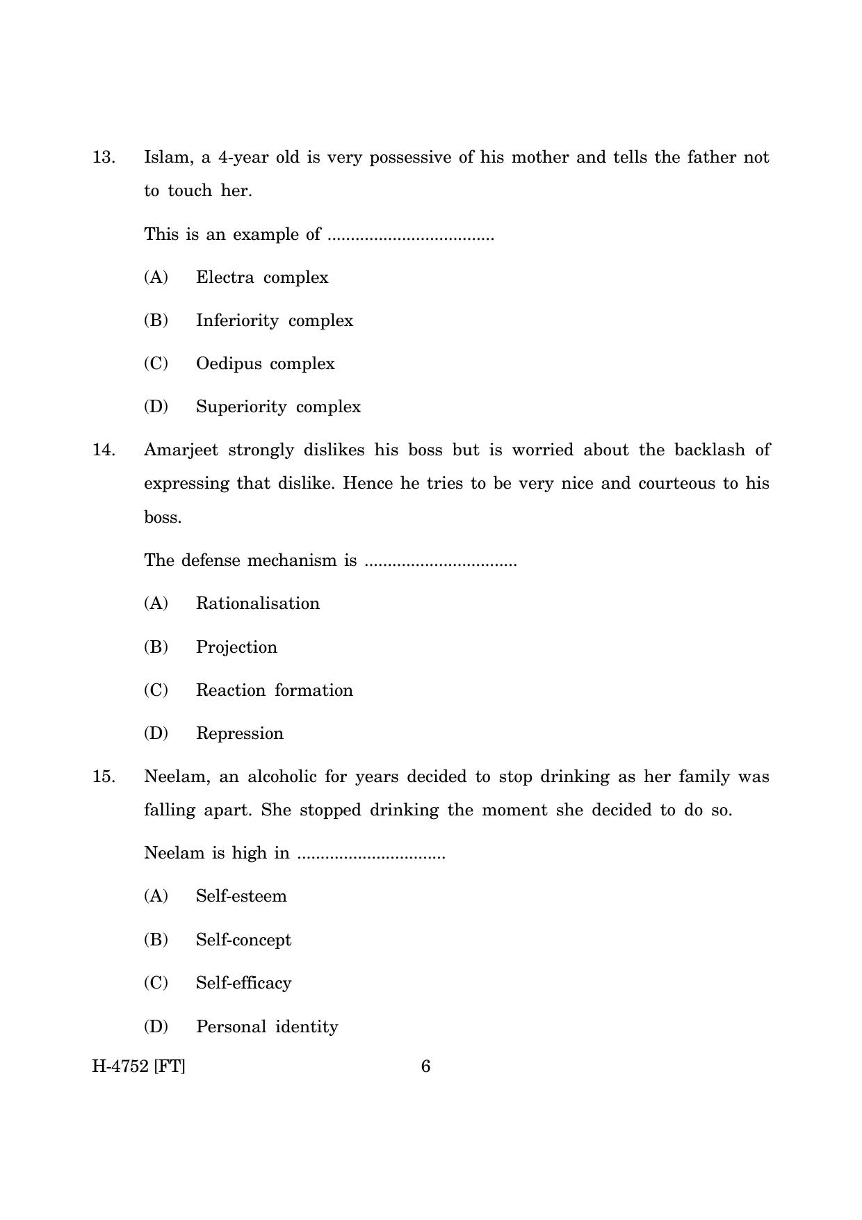 Goa Board Class 12 Psychology (November 2022) Question Paper - Page 6