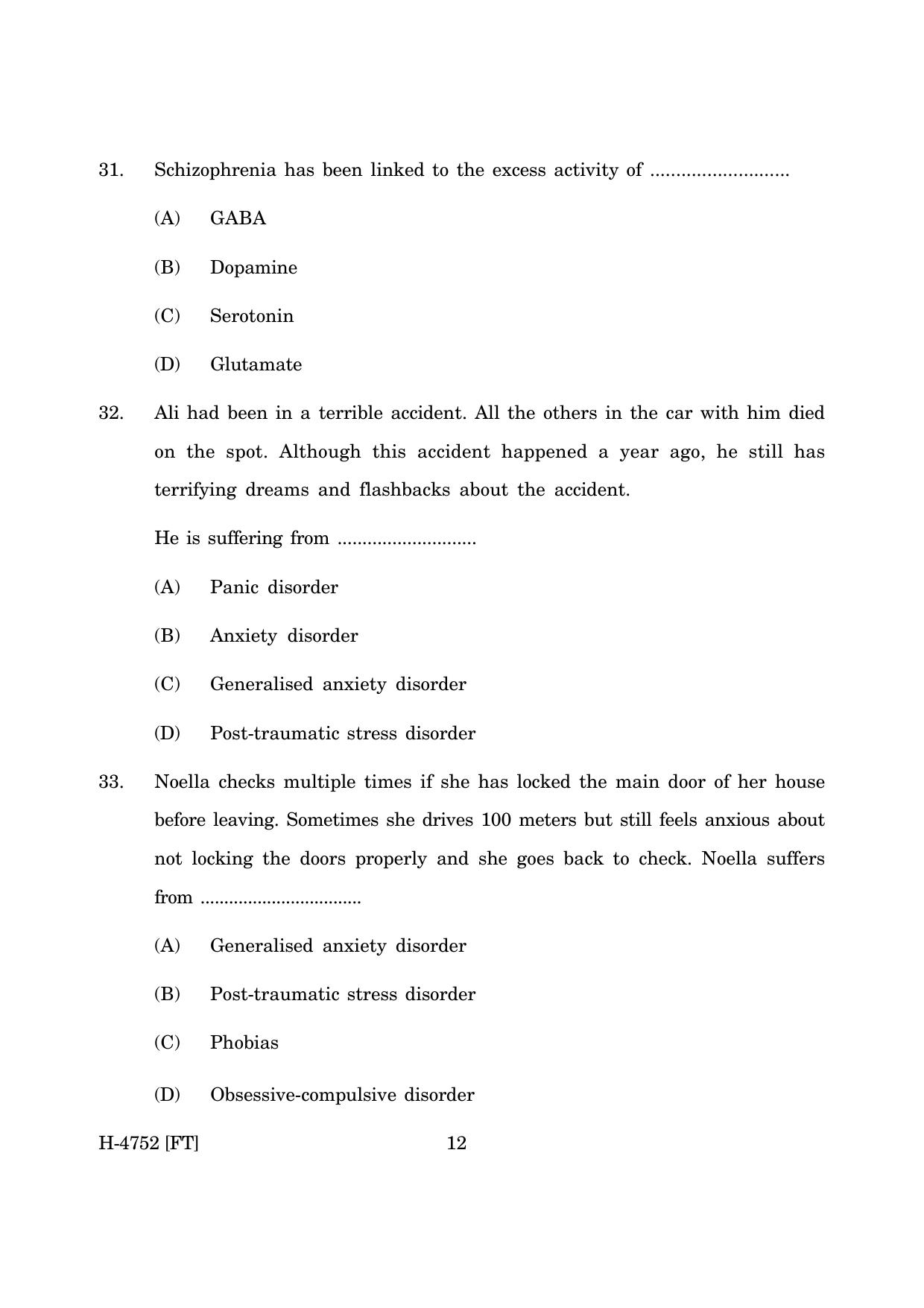Goa Board Class 12 Psychology (November 2022) Question Paper - Page 12