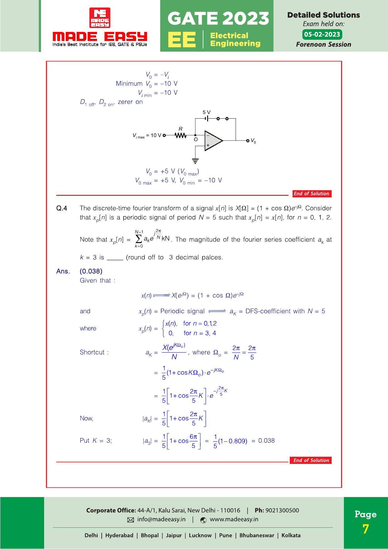 GATE 2023 Electrical Engineering (EE) Question Paper (Made Easy) - Page 10