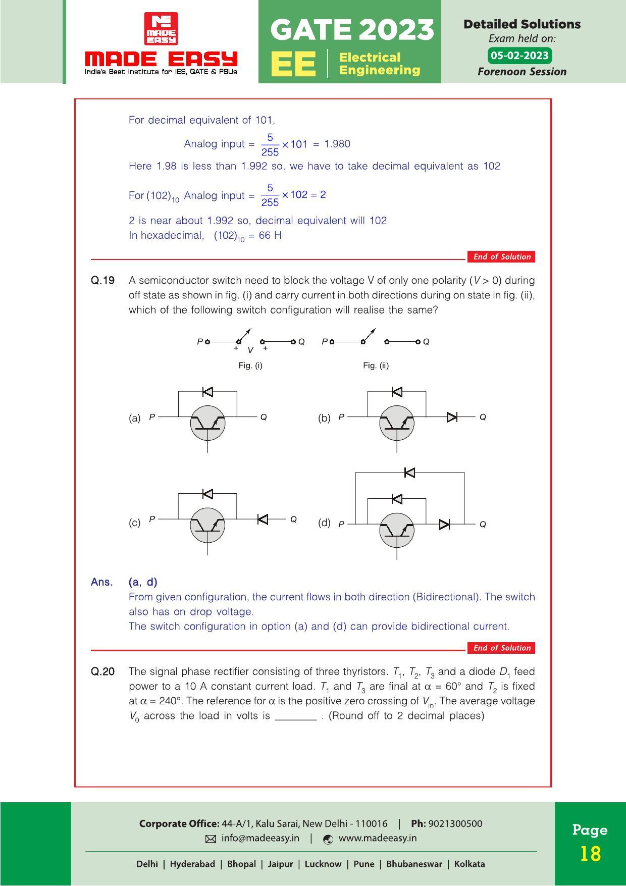 GATE 2023 Electrical Engineering (EE) Question Paper (Made Easy) - Page 23