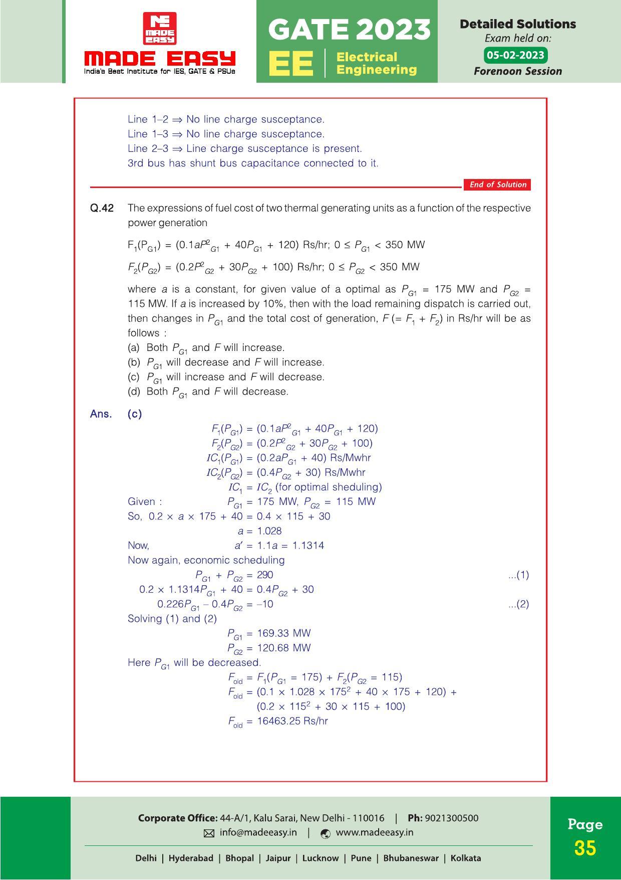 GATE 2023 Electrical Engineering (EE) Question Paper (Made Easy) - Page 43