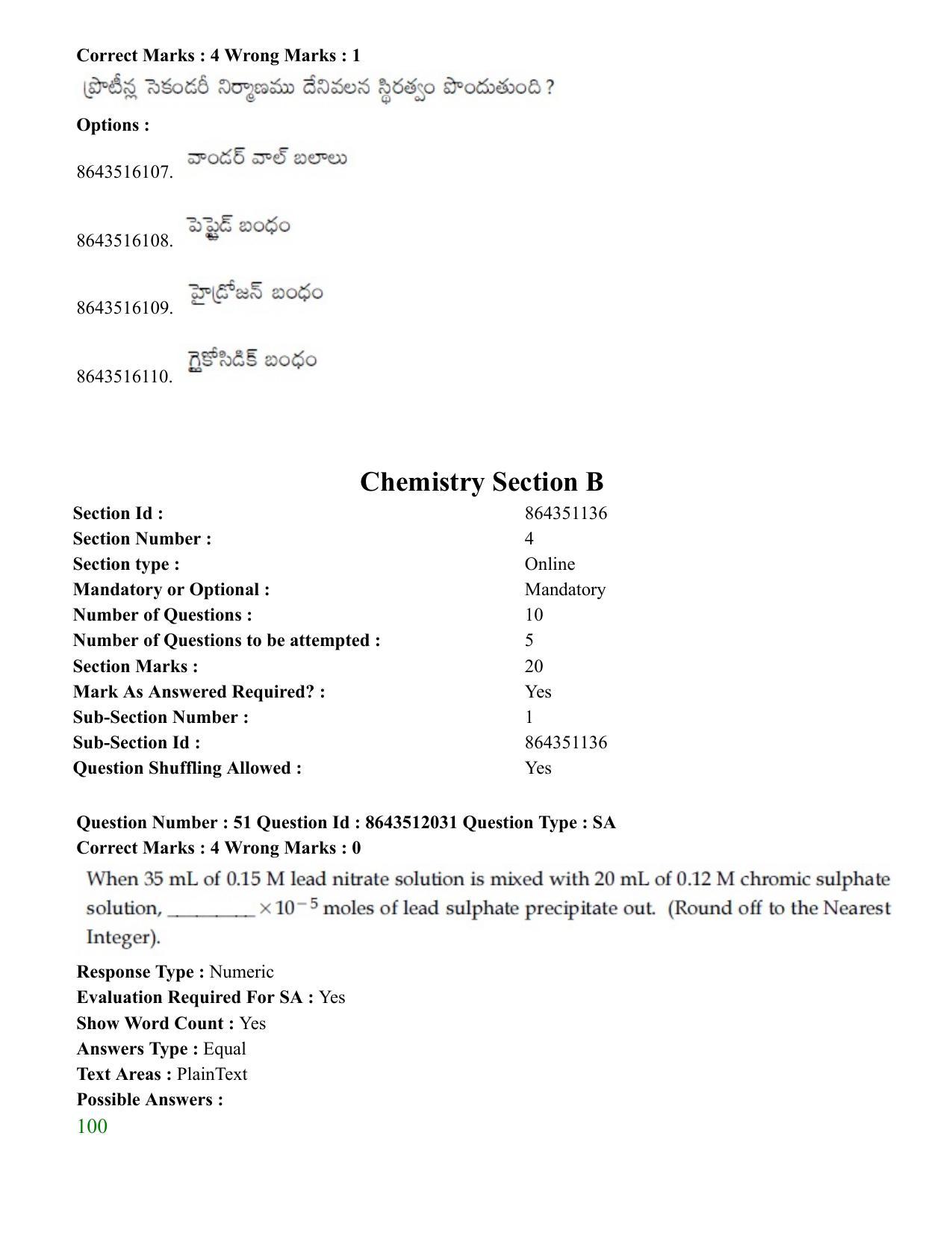 JEE Mains 2021: BTech ETE (Shift 2) 16-03-2021 Question Paper - Page 52