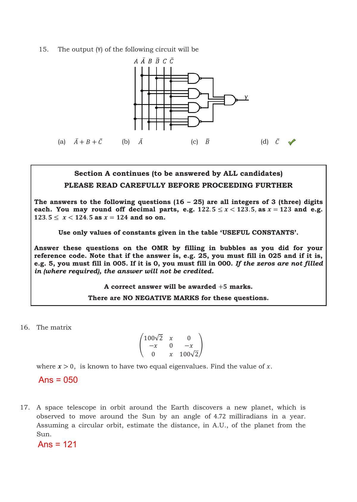 TIFR GS 2017 Physics X Question Paper - Page 10