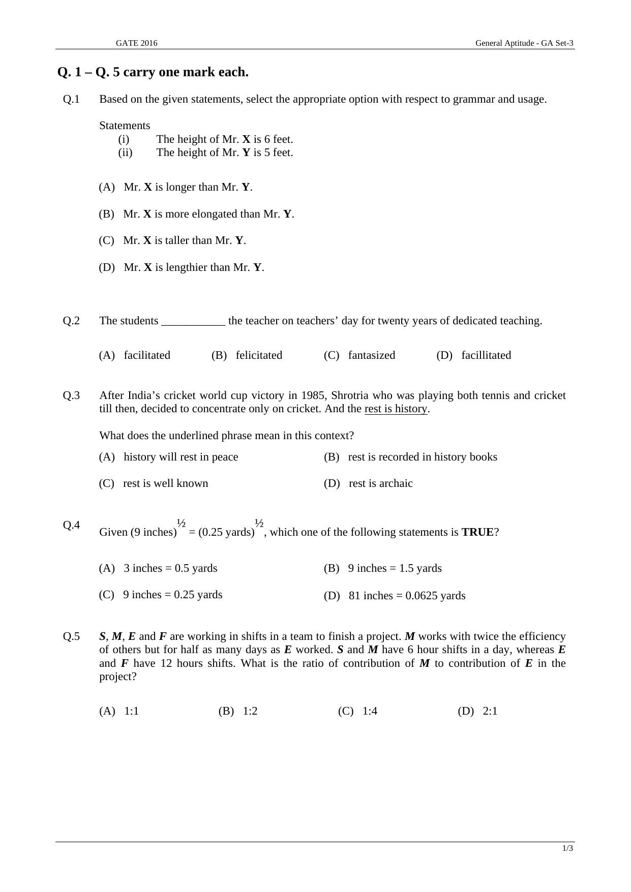 GATE 2016 Mechanical Engineering (ME) Question Paper with Answer Key - Page 35