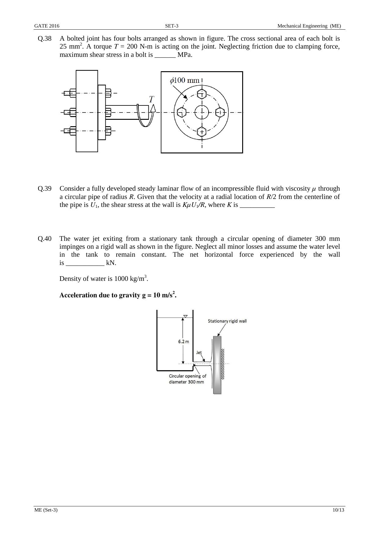 GATE 2016 Mechanical Engineering (ME) Question Paper with Answer Key - Page 47