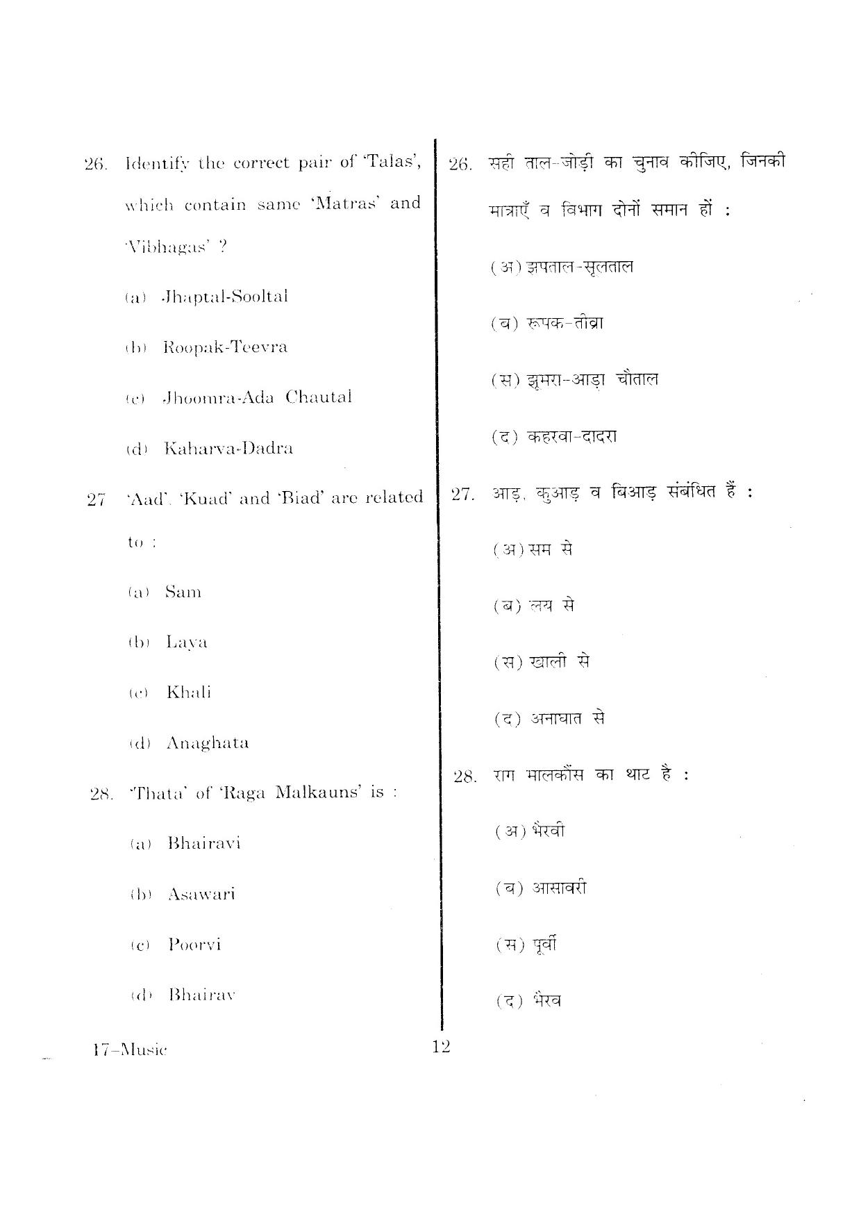 URATPG  Question Paper - Page 12